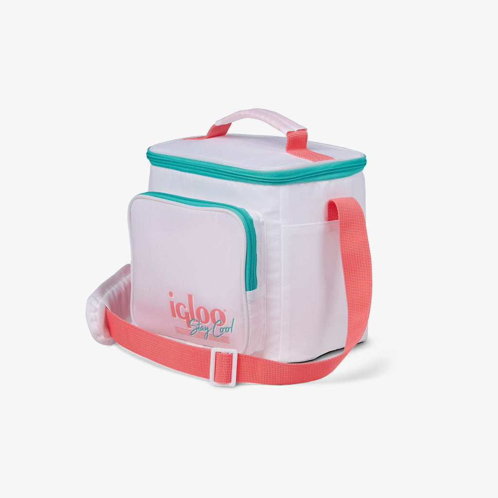 Igloo 9 can Retro Square Lunch Cooler Bag, Lilac Breeze and Light Blue