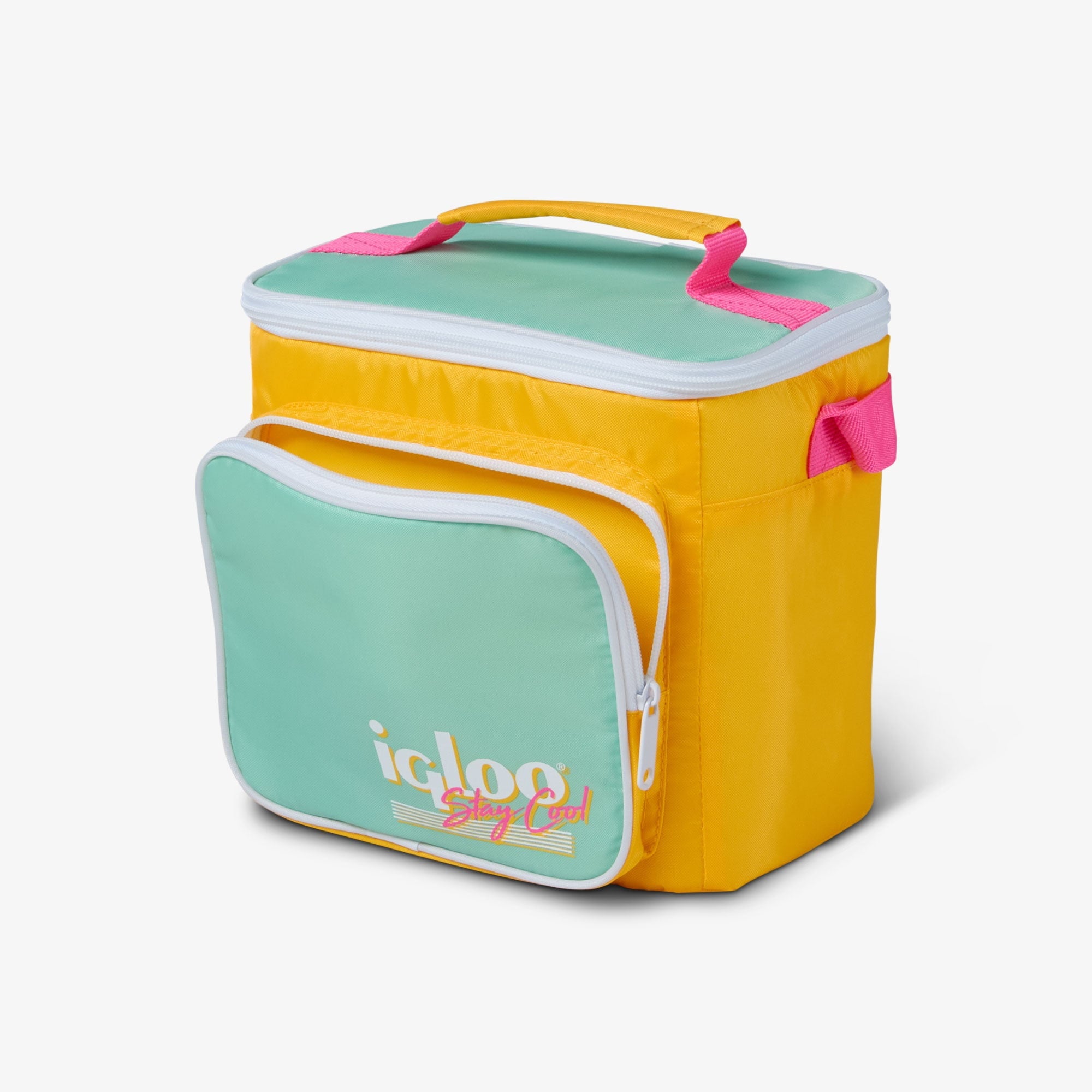 Igloo 9 can Retro Square Lunch Cooler Bag, Lilac Breeze and Light Blue