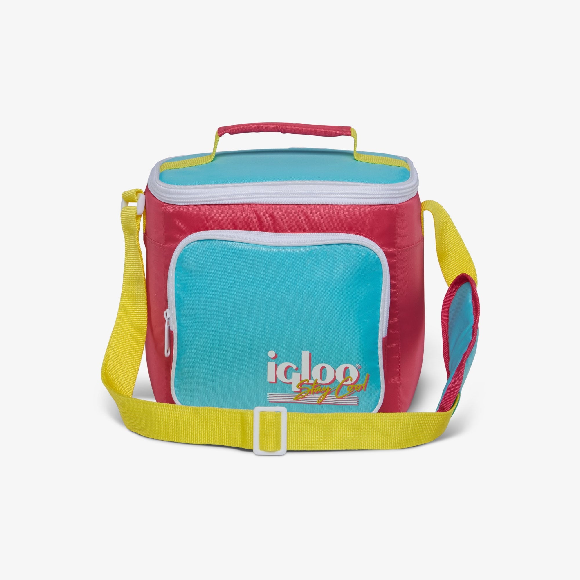 Igloo 9 can Retro Square Lunch Cooler Bag, Lilac Breeze and Light Blue