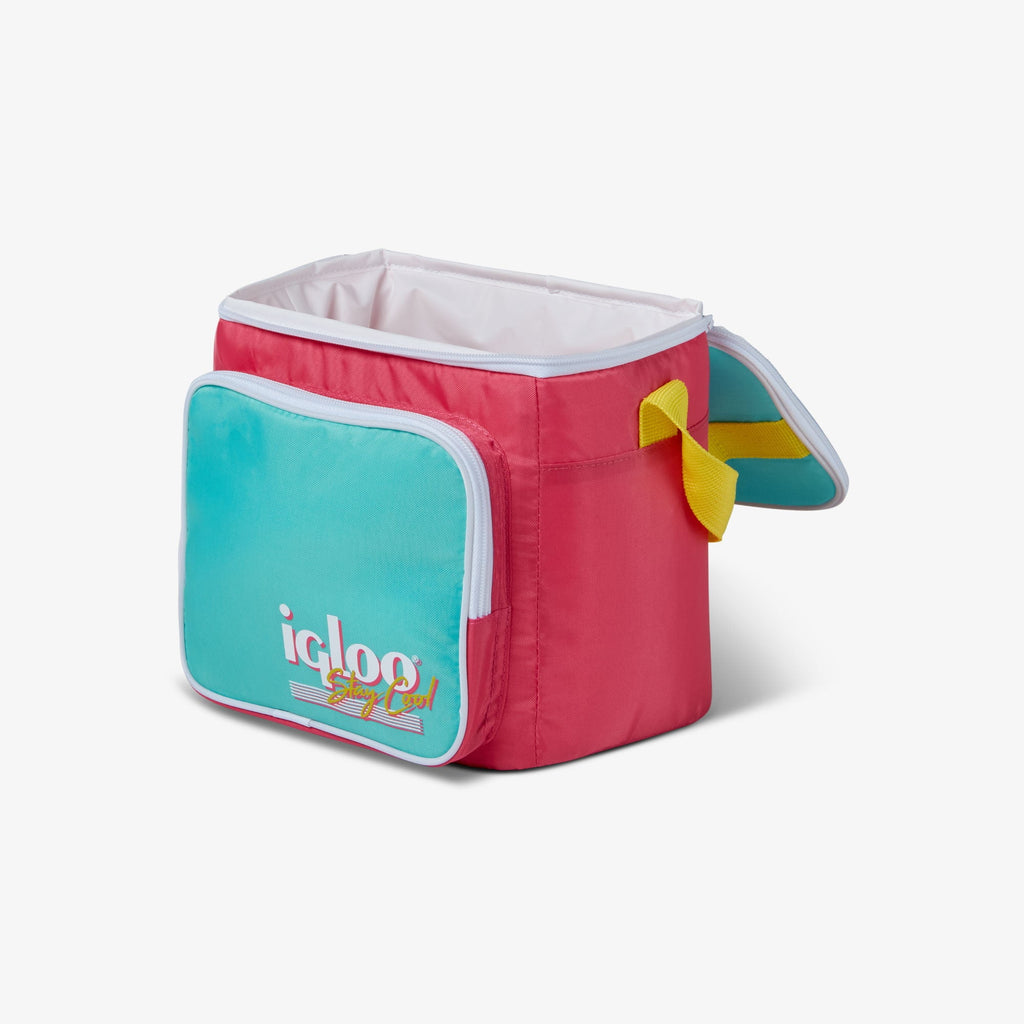Igloo 9 can Retro Square Lunch Cooler Bag, Lilac Breeze and Light Blue