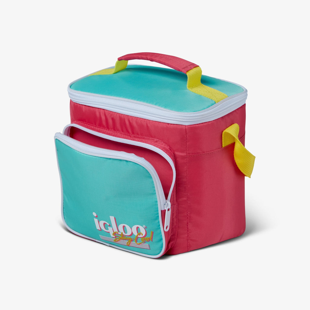 Igloo 9 can Retro Square Lunch Cooler Bag, Lilac Breeze and Light Blue