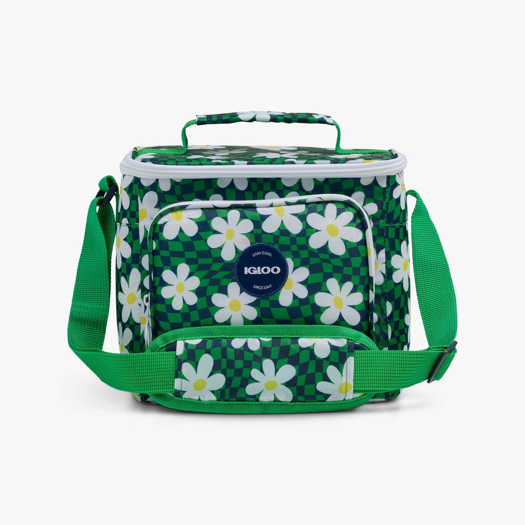 Igloo 9 can Retro Square Lunch Cooler Bag, Lilac Breeze and Light Blue