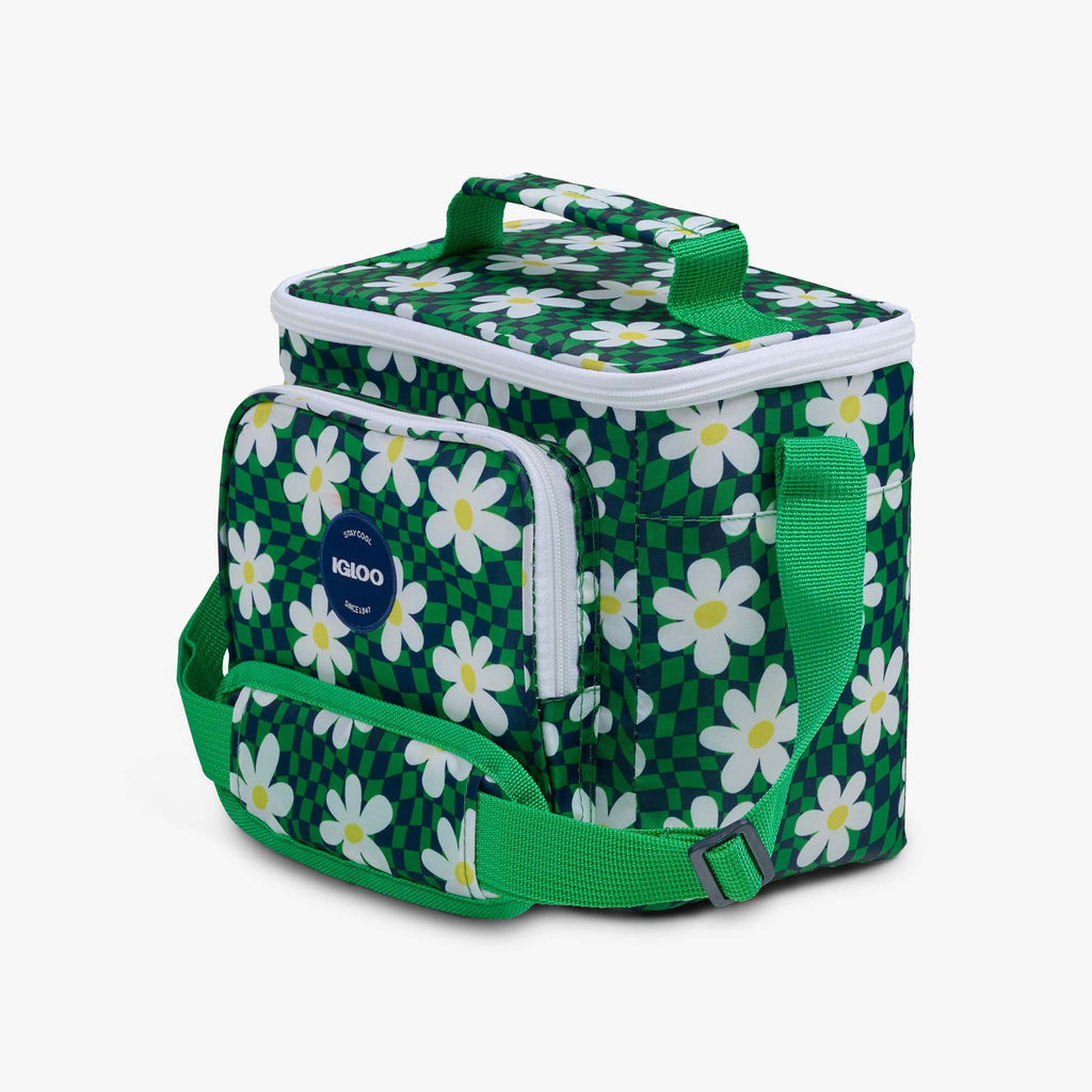 Igloo 9 can Retro Square Lunch Cooler Bag, Lilac Breeze and Light Blue