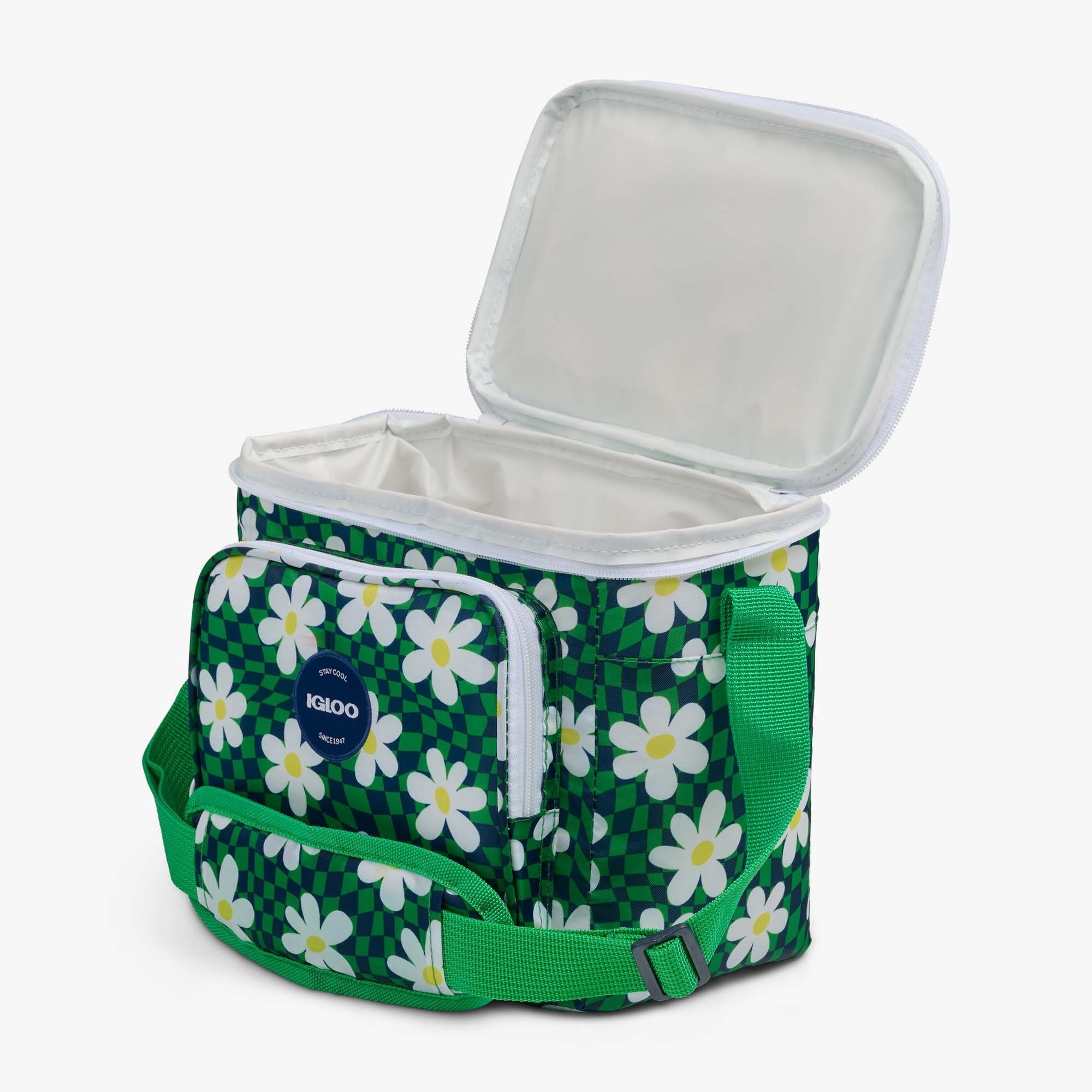 Igloo 9 can Retro Square Lunch Cooler Bag, Lilac Breeze and Light Blue