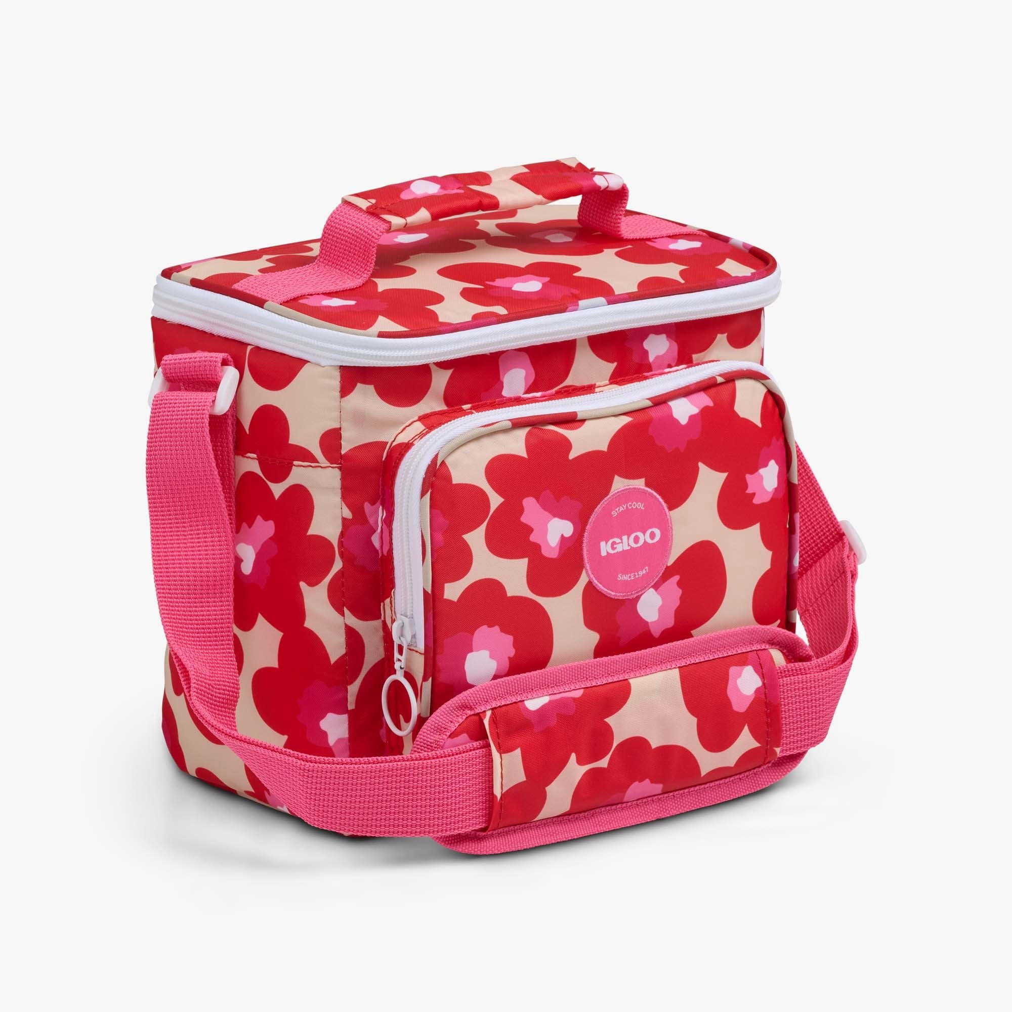 Igloo 9 can Retro Square Lunch Cooler Bag, Lilac Breeze and Light Blue