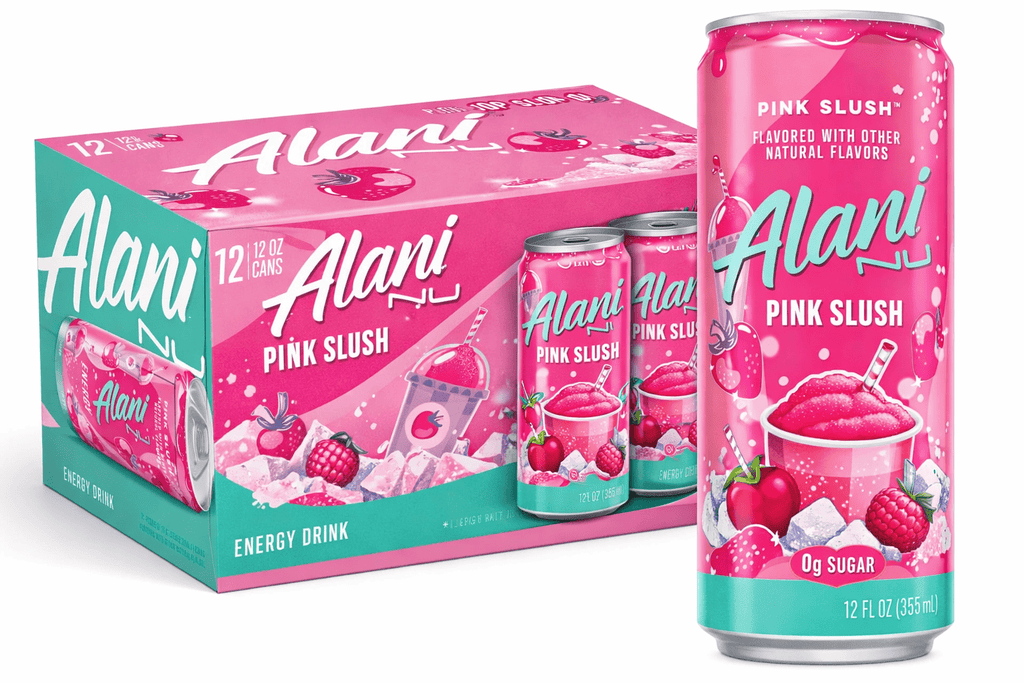 Sugar Free Energy Drink, Pink Slush 12oz Can (12 Pack)