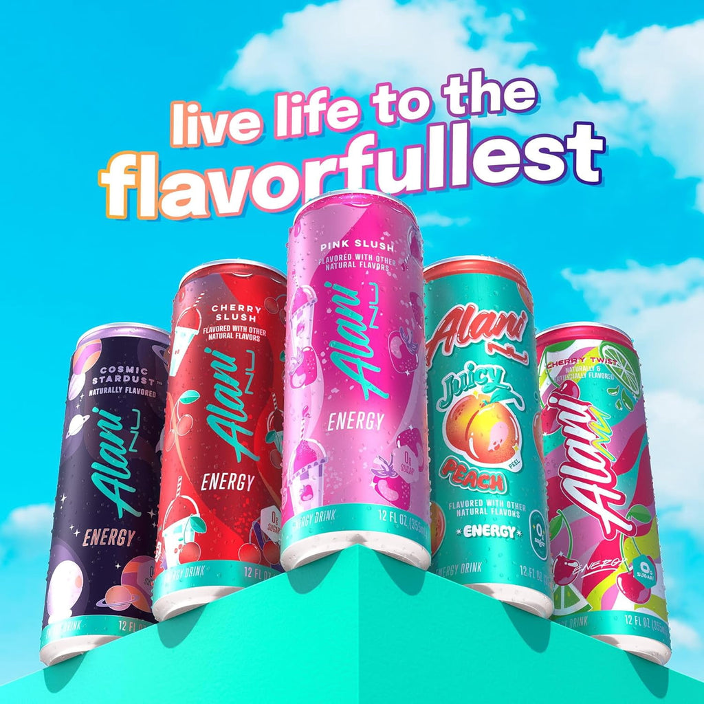 Sugar Free Energy Drink, Pink Slush 12oz Can (12 Pack)