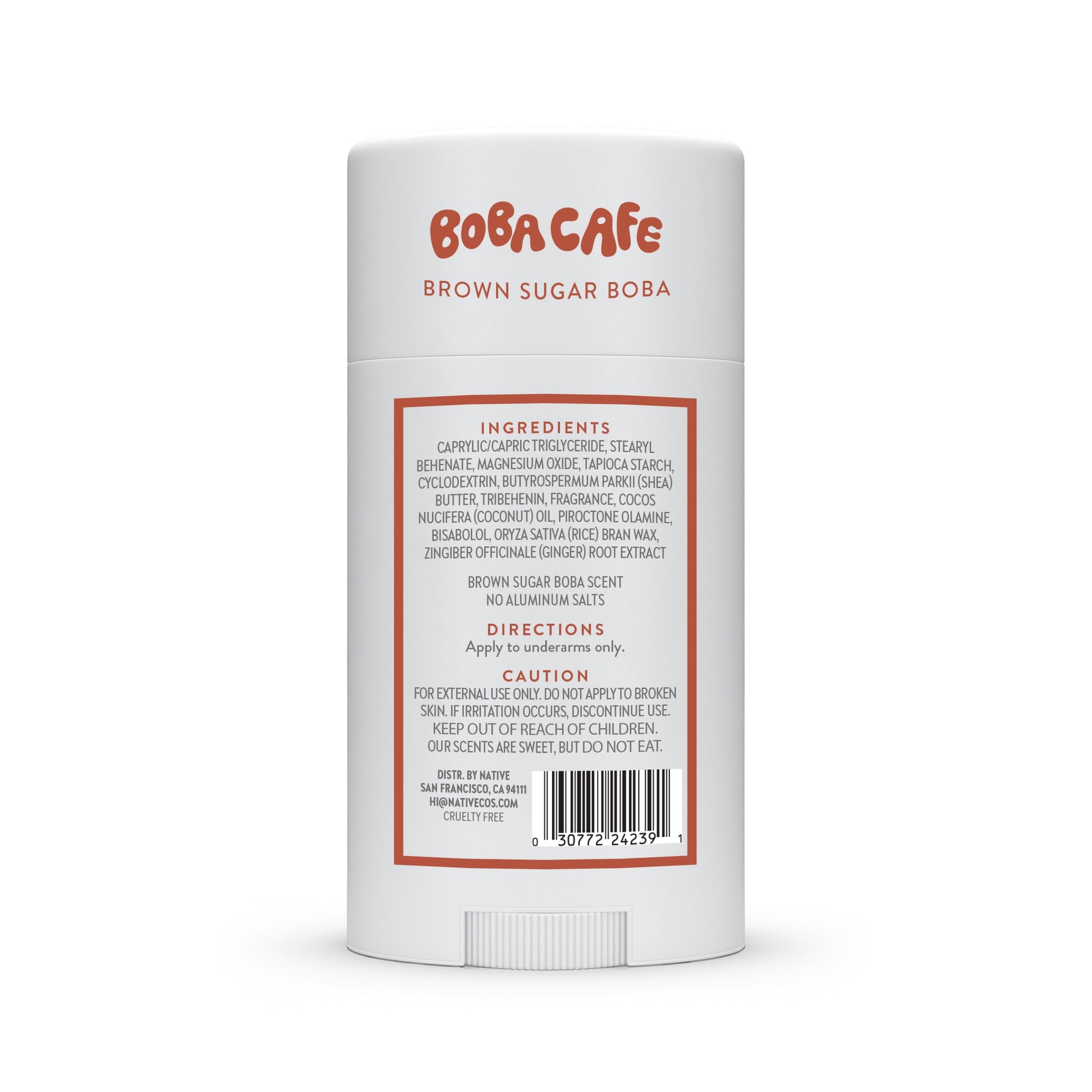 Aluminum Free Deodorant, Limited Edition Brown Sugar Boba, 72 Hour Odor Protection, for Women and Men, Boba Café, 2.65oz