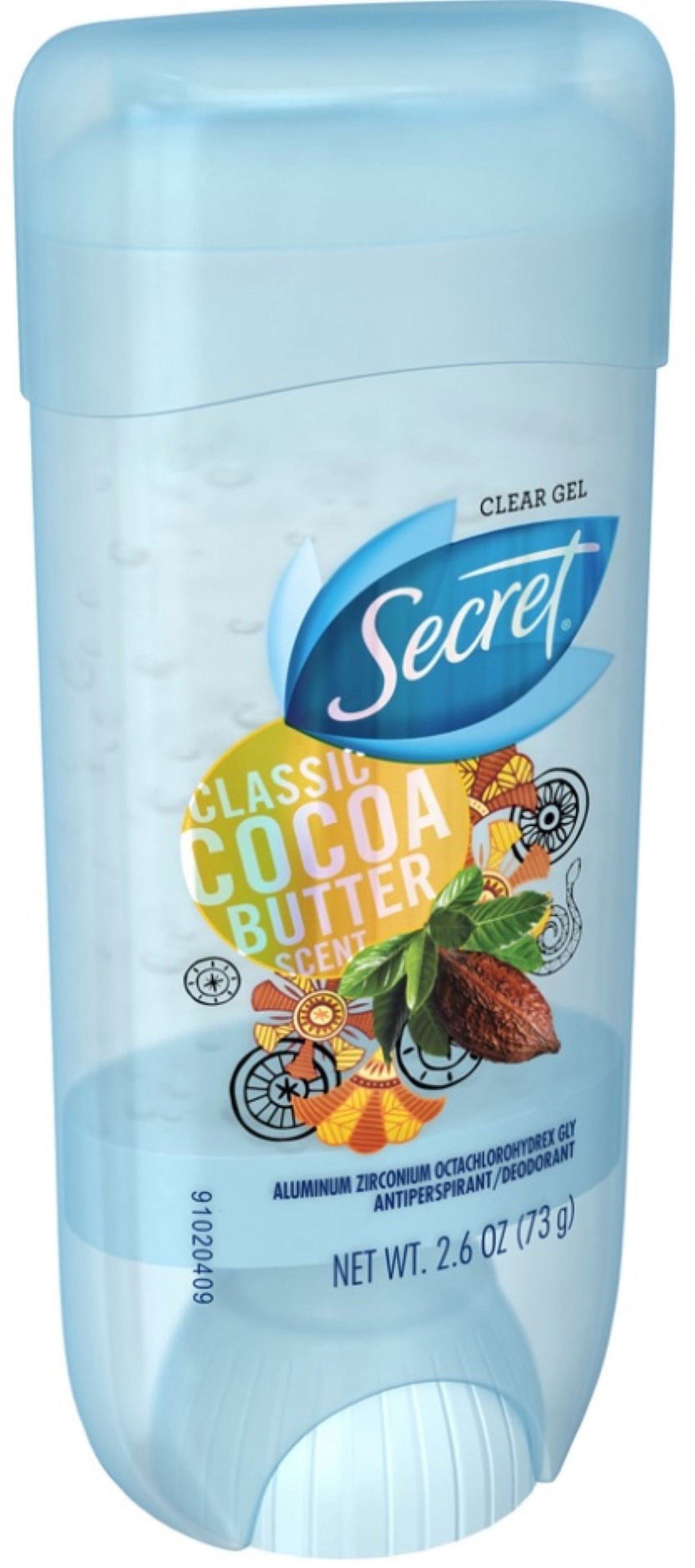Anti-Perspirant Deodorant Clear Gel, Classic Cocoa Butter Scent 2.6 oz (Pack of 4)