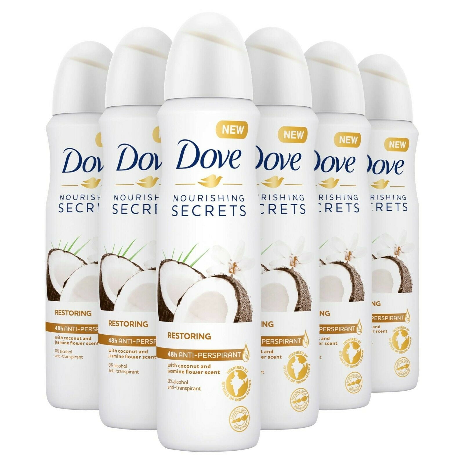 Nourishing Secrets Coconut Jasmine Antiperspirant 48HR Deo Spray, 250ML 8.45 oz