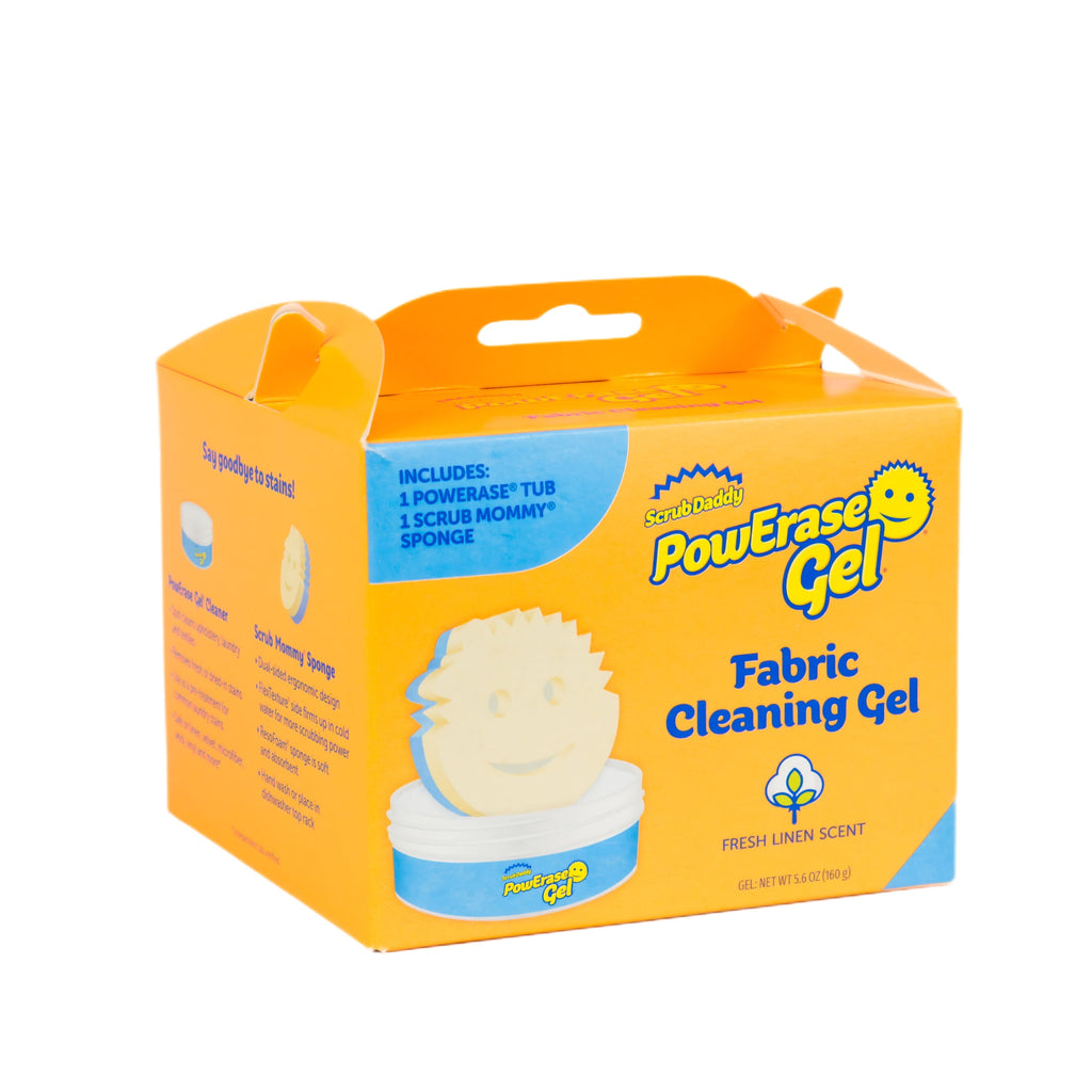 PowErase Fabric Cleaning Gel with Scrub Mommy Dual-Sided Cleaning Sponge