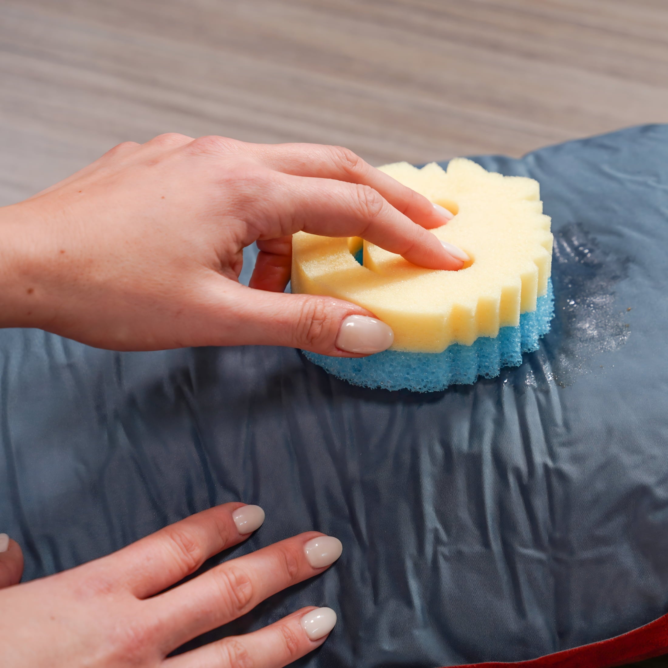 PowErase Fabric Cleaning Gel with Scrub Mommy Dual-Sided Cleaning Sponge