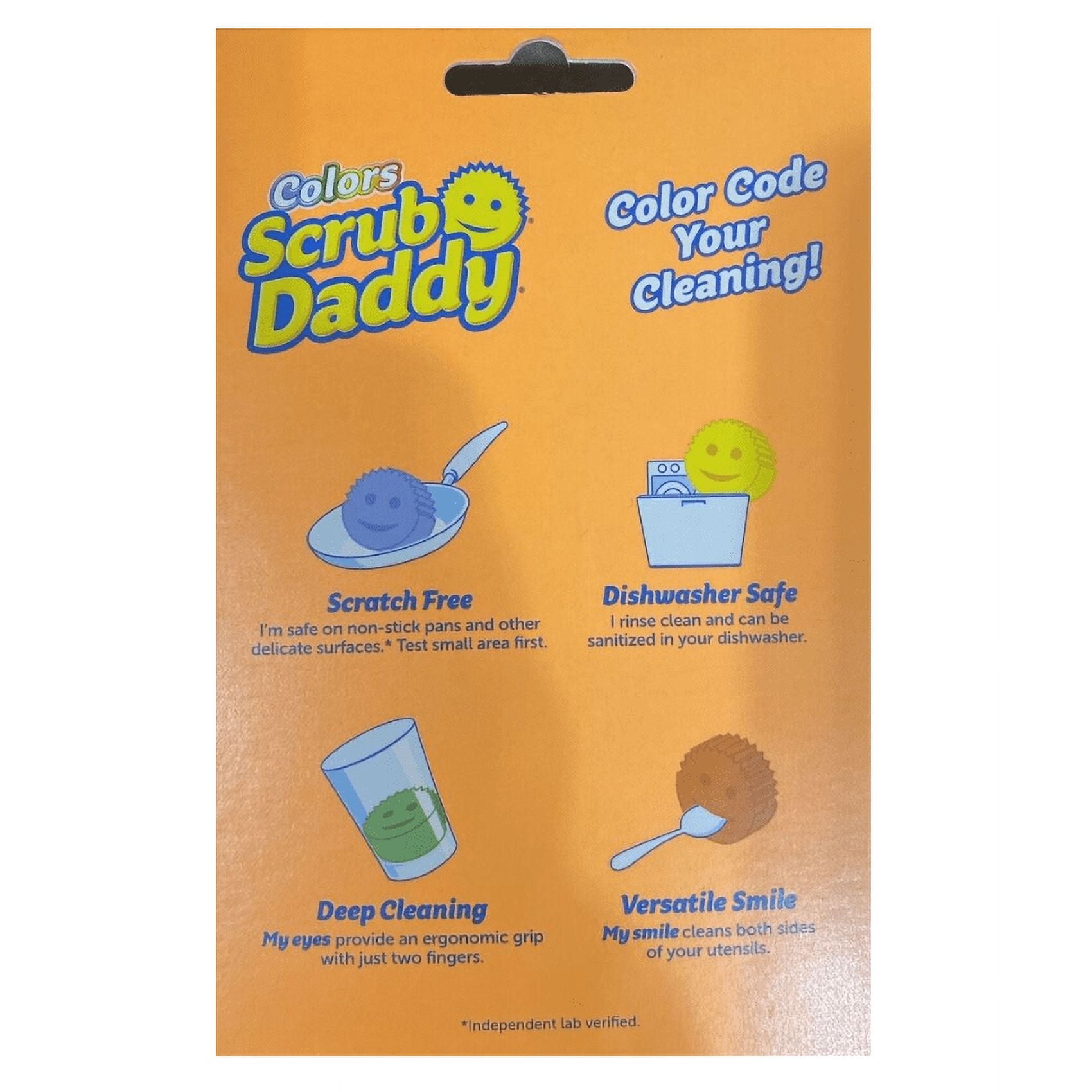 THE ORIGINAL Scrub Daddy Non-Scratch FlexTexture Dish Sponge ORANGE Smiley Face