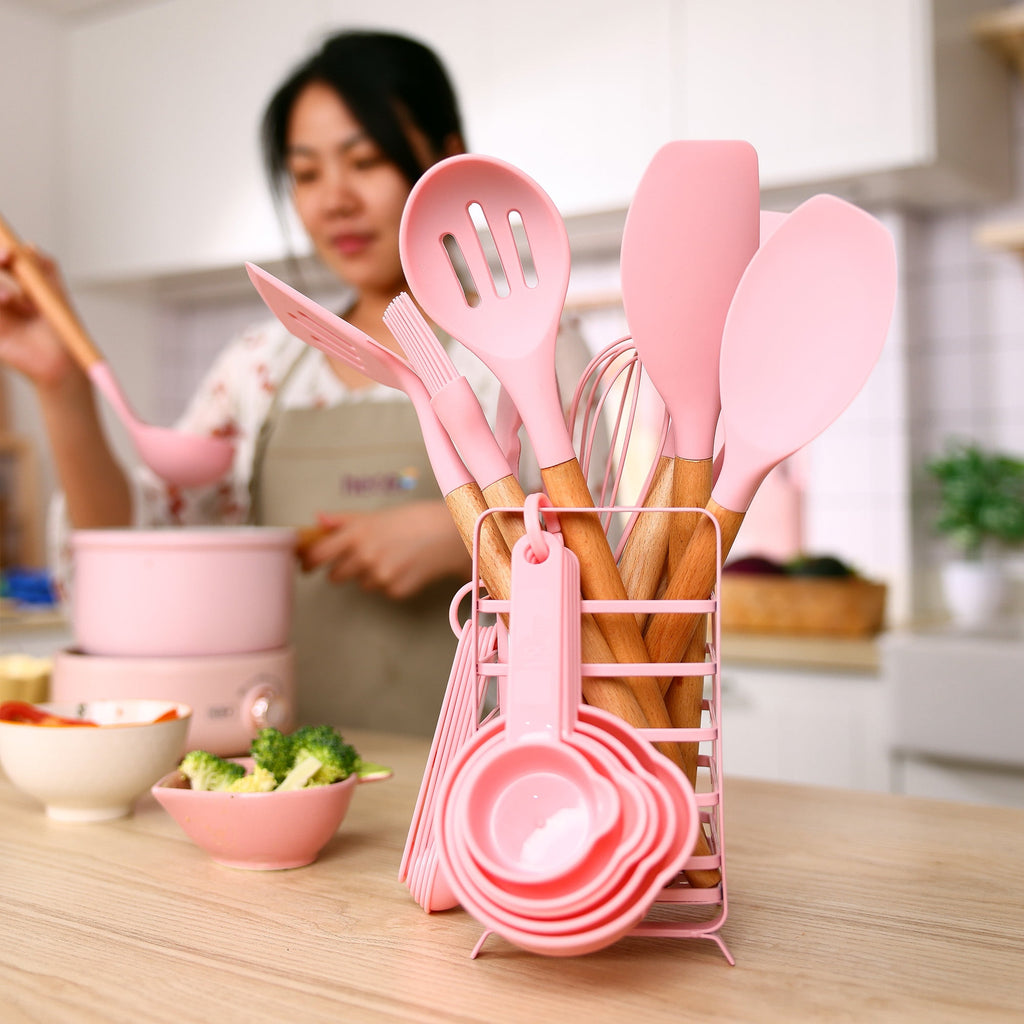 32 PCS Silicone Cooking Utensils Set, 446°F for Nonstick Cookware