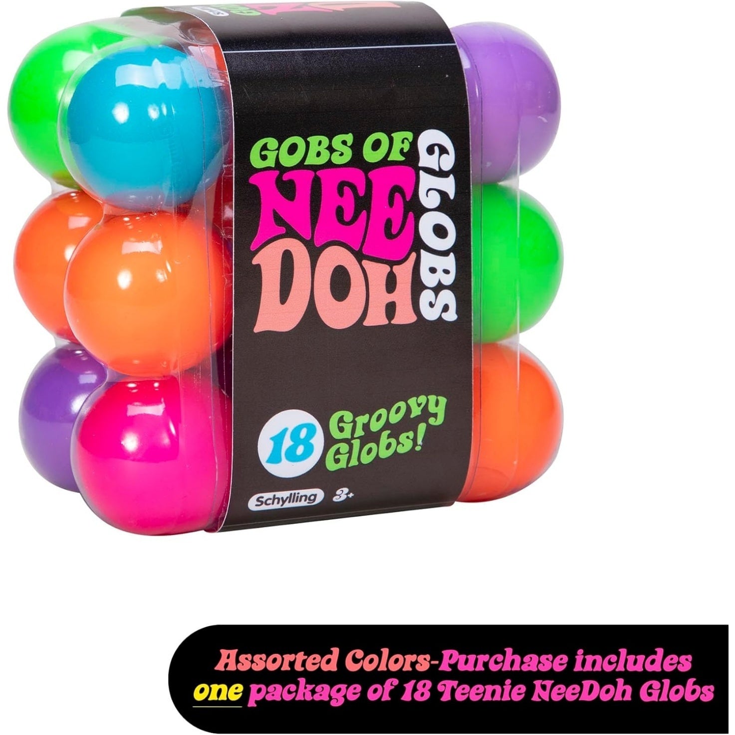 NeeDoh Teenie Globs - Mini Sensory Balls - 18 Pack