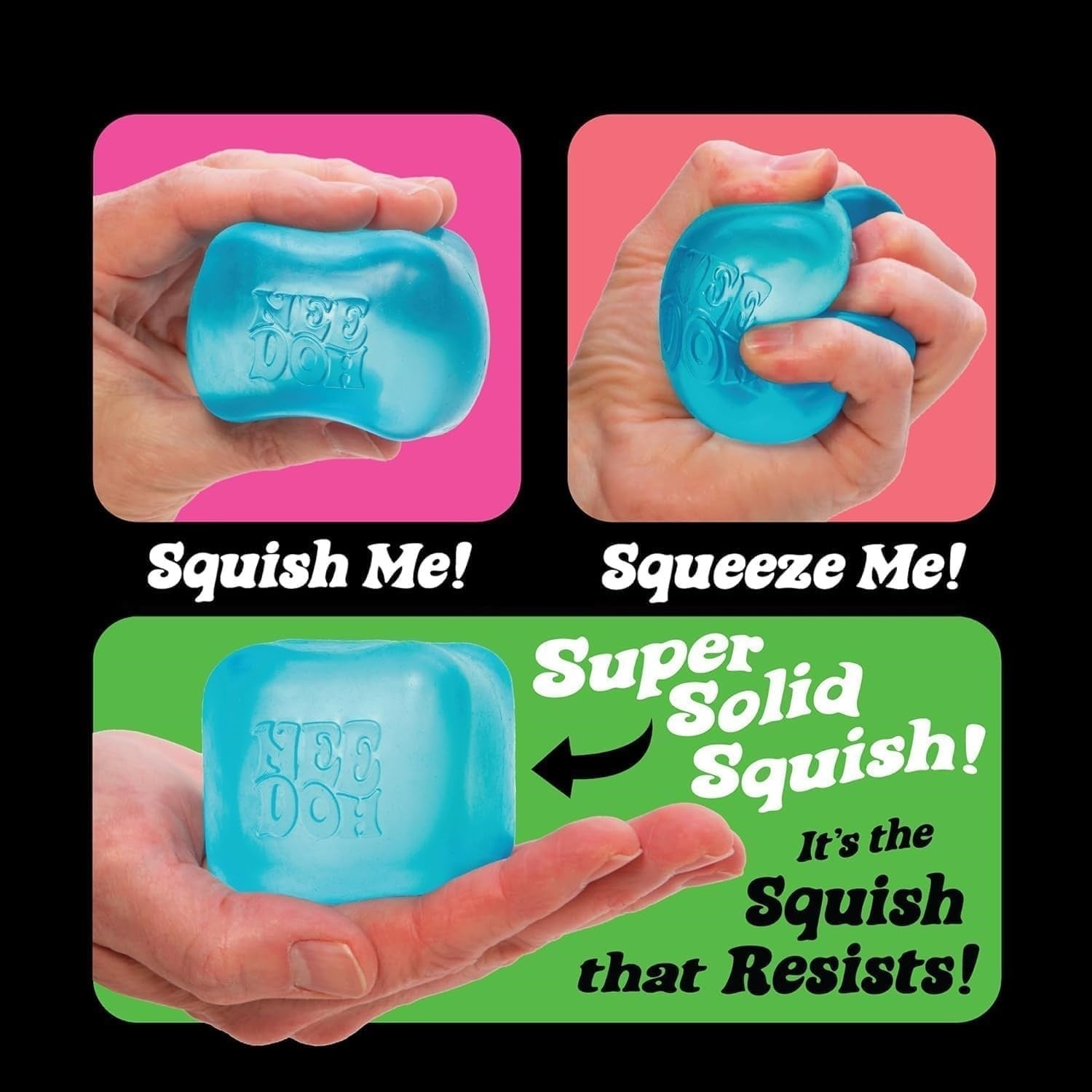 NeeDoh Nice Cube - Solid Squish - 2.25" Cube