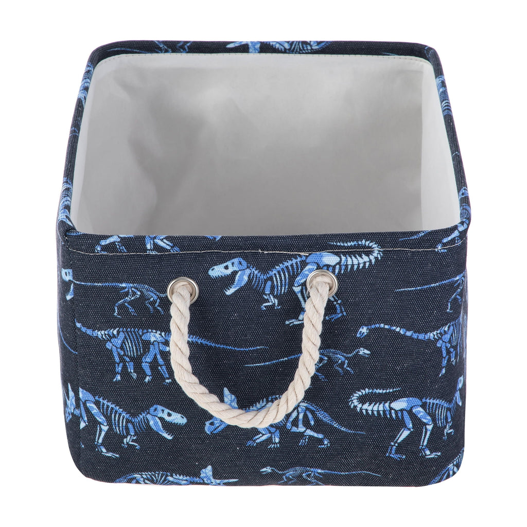 Kids Butterfly Canvas Storage Basket with Handles, 15 in x 11 in x 7.8 in