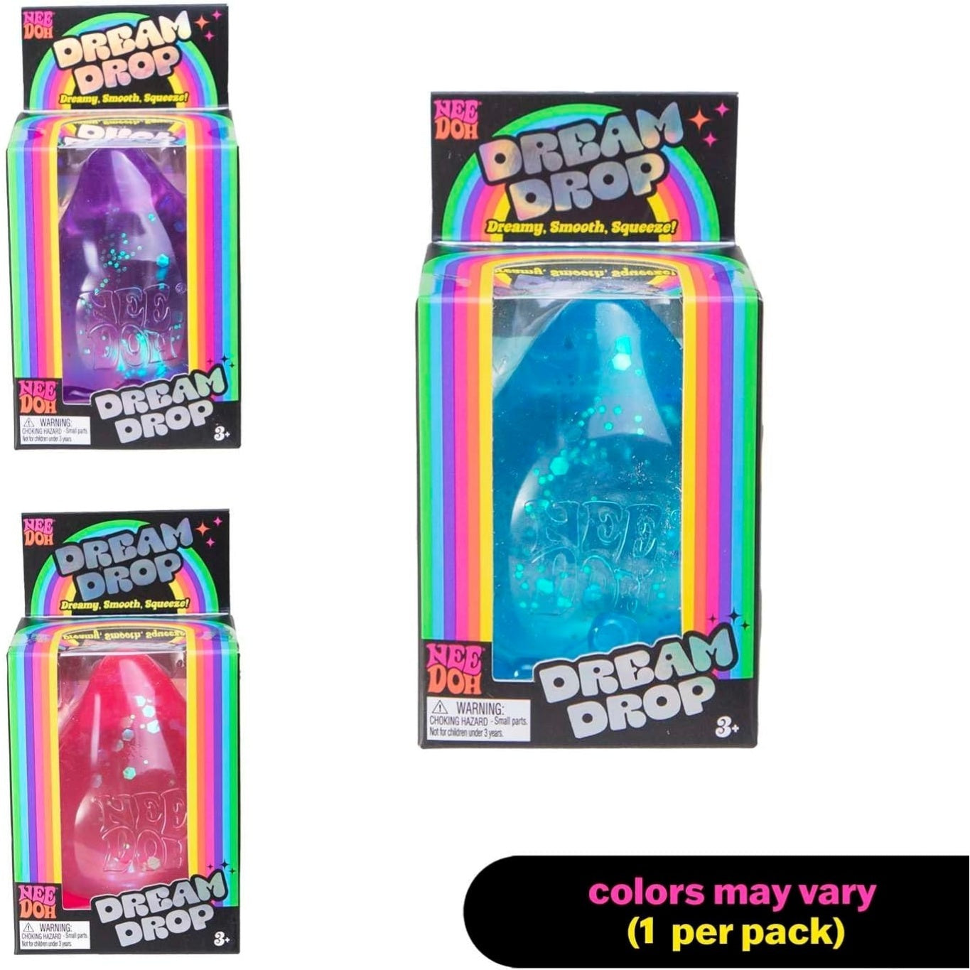 NeeDoh Dream Drop - Smooth Squeeze - 3 Pack