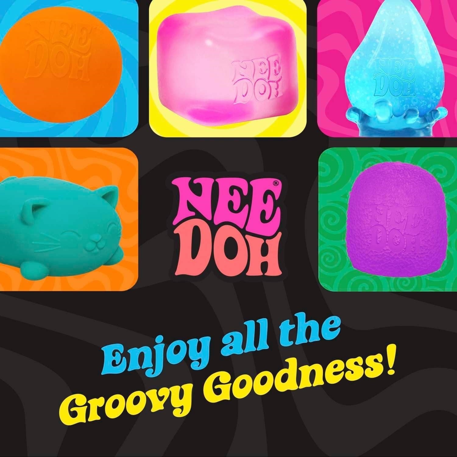 NeeDoh Nice Cube Swirl - Solid Squish - Assorted