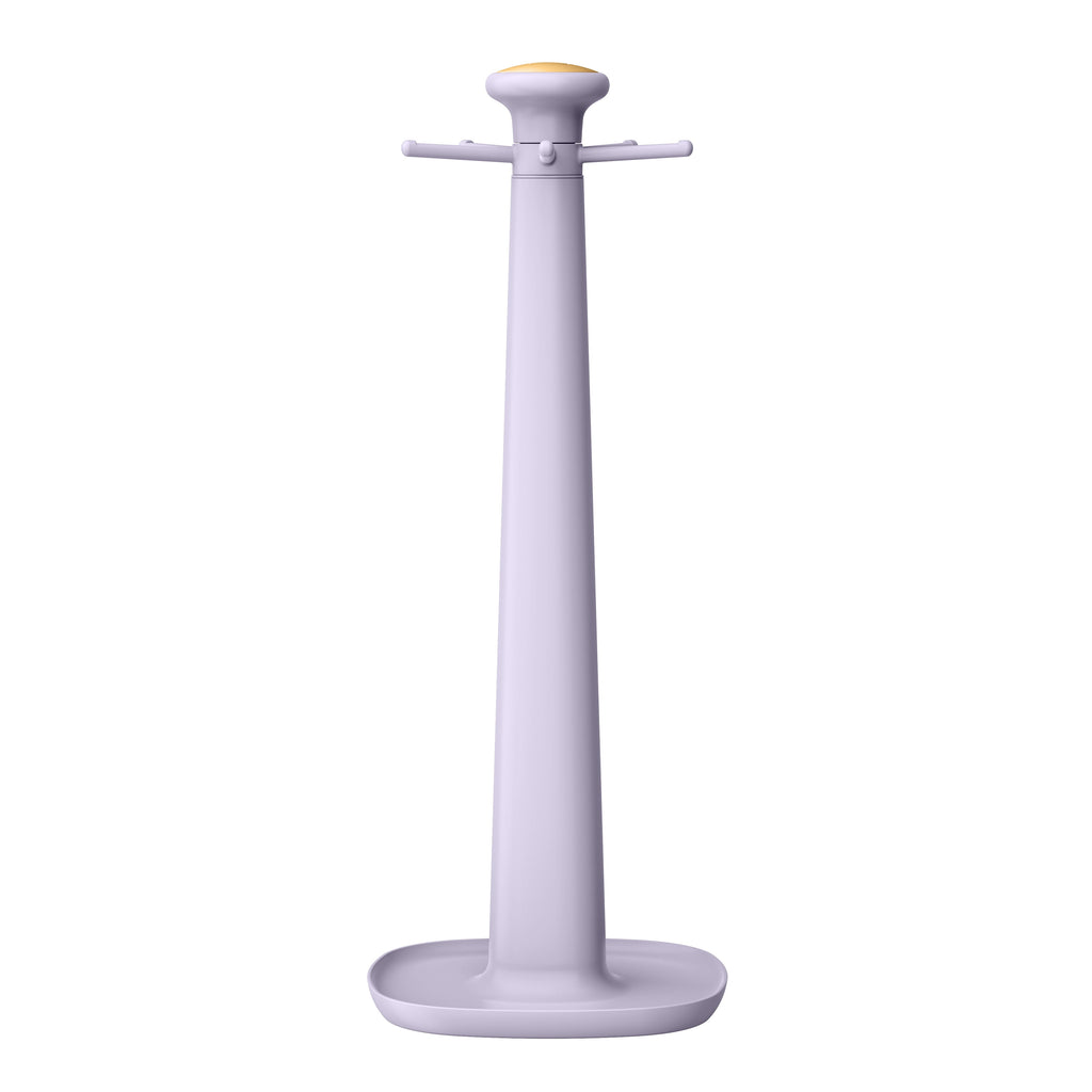 6-Piece Silicone Kitchen Utensil Tool Set with Rotating Rack by Drew Barrymore, Porcini Taupe
