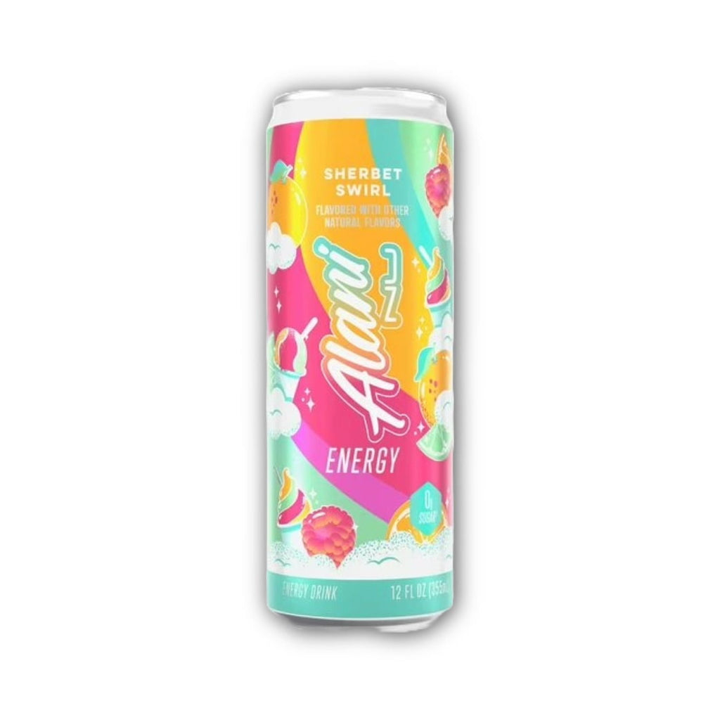 New Alani Energy Drink, Sherbet Swirl Flavor, 12 fl oz Cans, 6 Pack