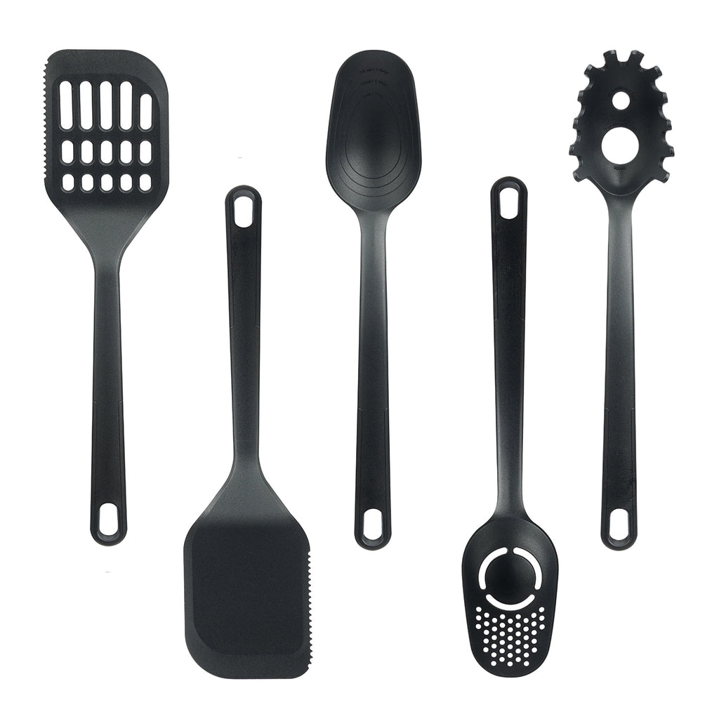 36 Piece Kitchen Gadget Set with Kitchen Cooking Utensils, and Drawer Organizer, Black
