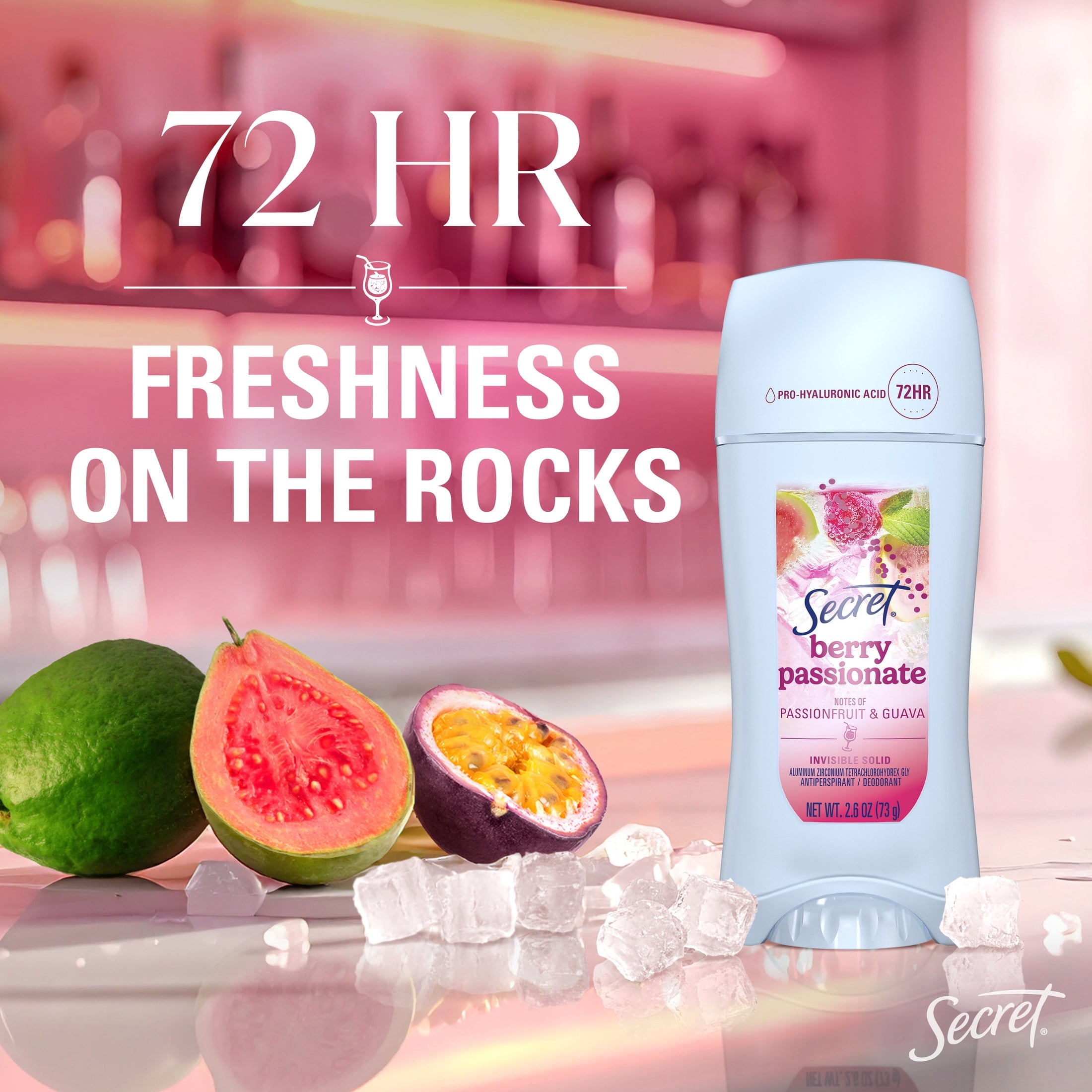 Fresh Invisible Solid Antiperspirant &amp; Deodorant for Women, Berry Passionate, 2.6oz
