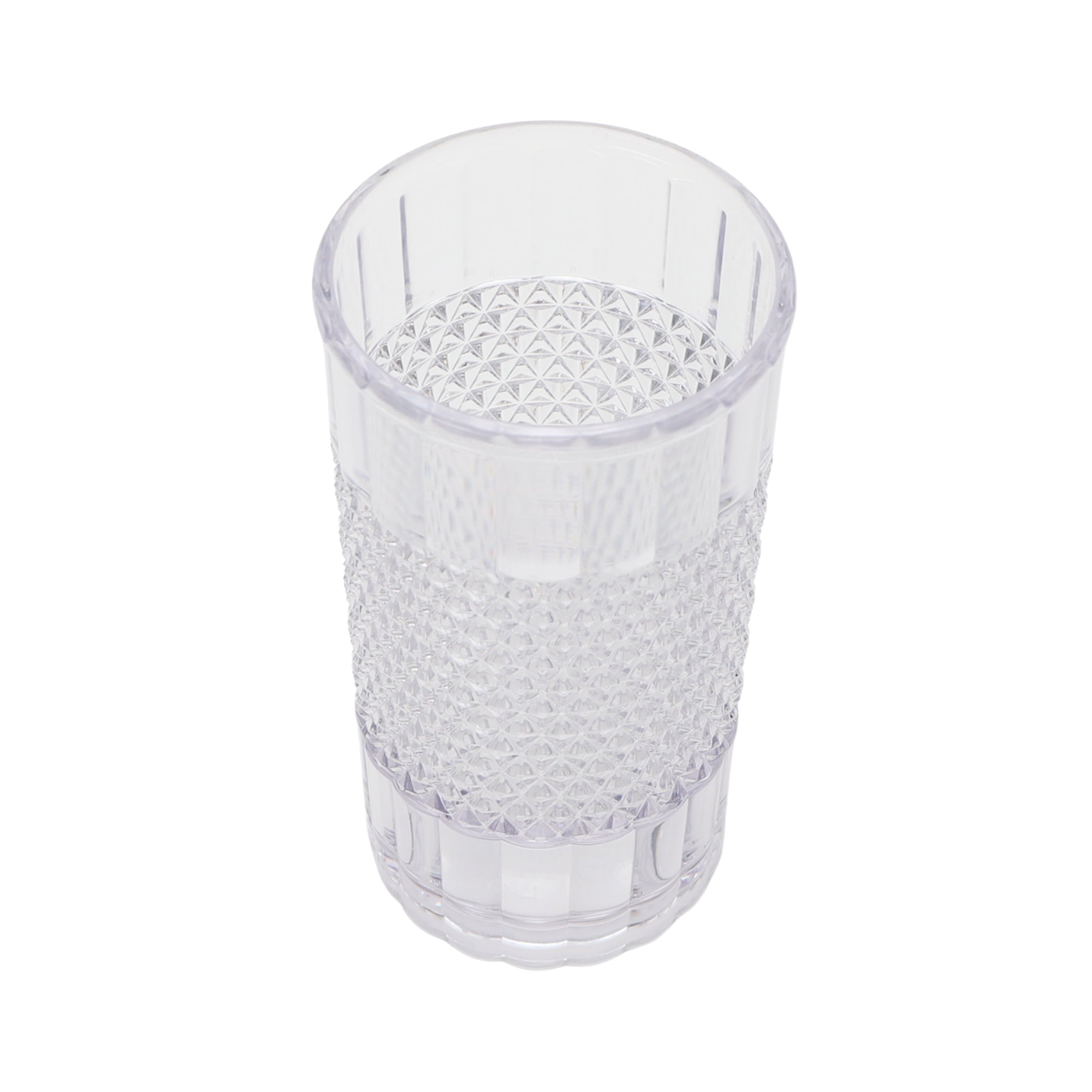 20 oz Clear Tall Acrylic Diamond Texture Tumbler
