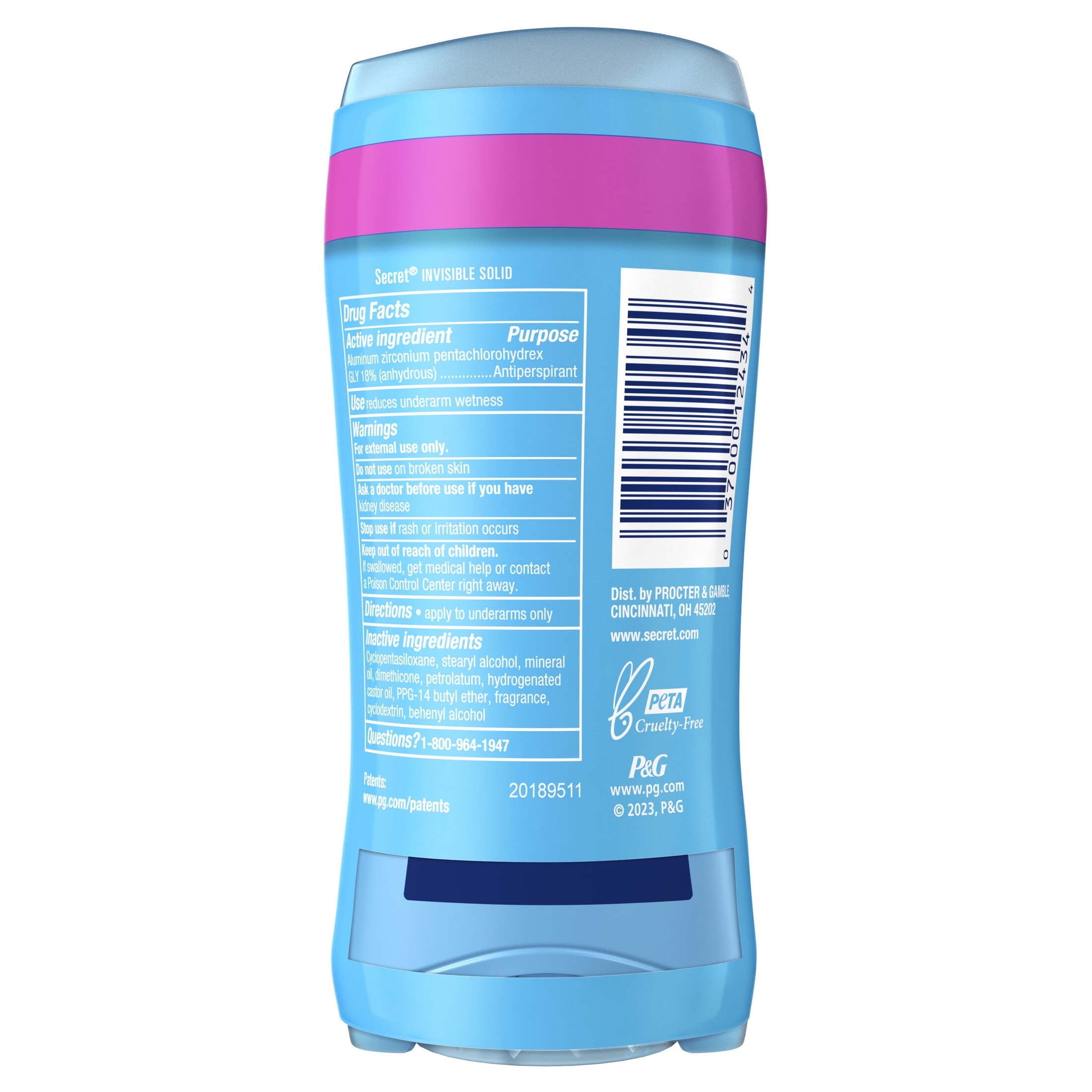 Invisible Solid Antiperspirant and Deodorant, Spring Breeze, 2.6 oz, Twin Pack