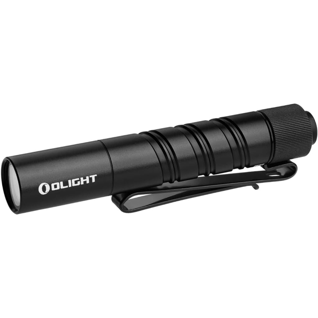 I3T 2 EOS Pocket EDC Flashlight, 200 Lumens Compact Bright Handheld Flash Lights, Dual-Output Tail Switch with AAA Battery and Two-Way Pocket Clip for Camping and Hiking (Black)