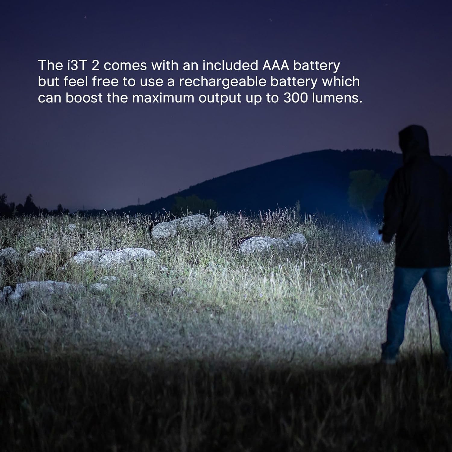 I3T 2 EOS Pocket EDC Flashlight, 200 Lumens Compact Bright Handheld Flash Lights, Dual-Output Tail Switch with AAA Battery and Two-Way Pocket Clip for Camping and Hiking (Black)