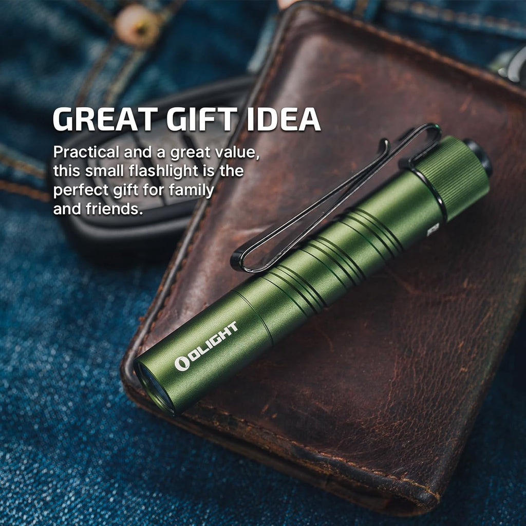I3T 2 EOS Pocket EDC Flashlight, 200 Lumens Compact Bright Handheld Flash Lights, Dual-Output Tail Switch with AAA Battery and Two-Way Pocket Clip for Camping and Hiking (Black)
