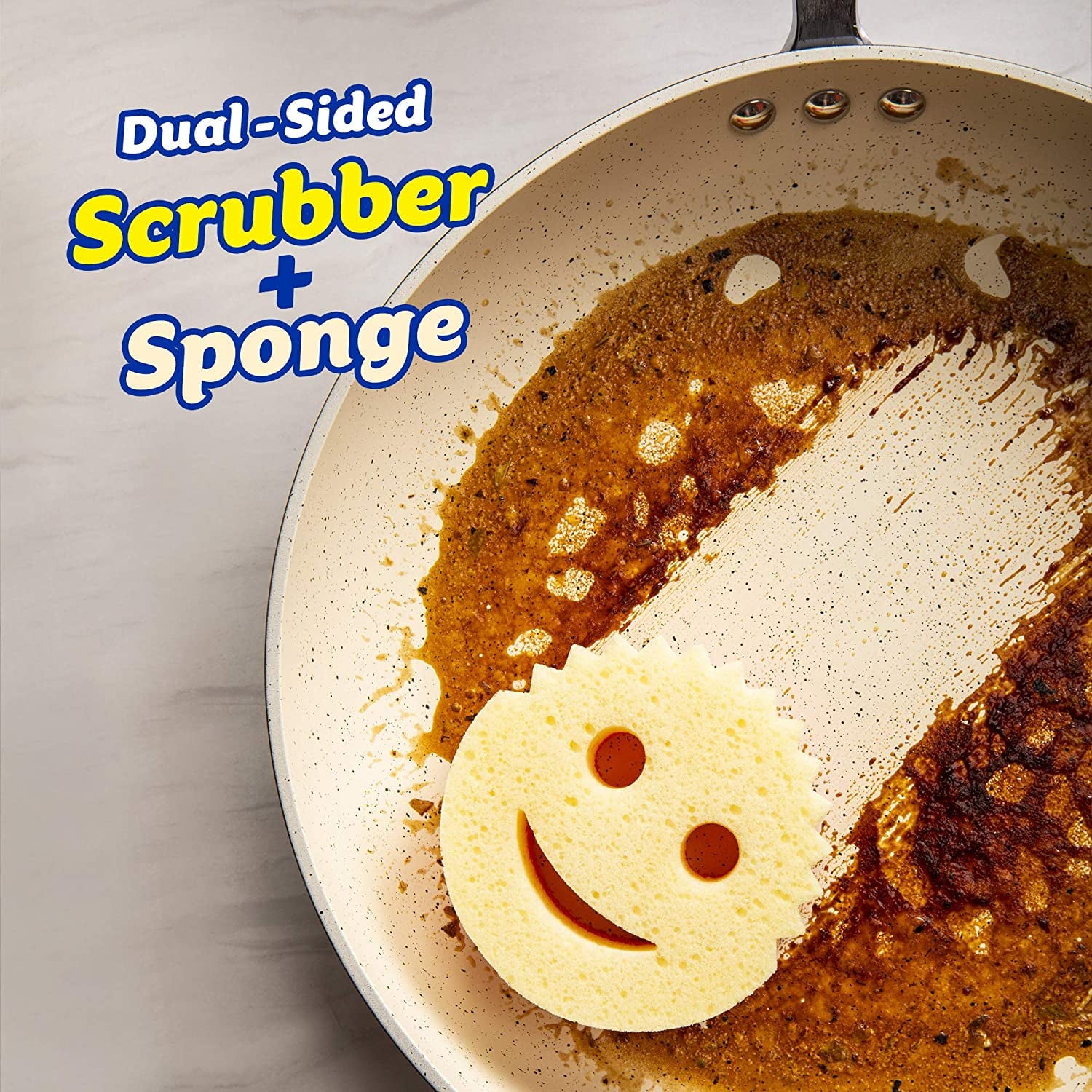 Scrub Mommy - Scratch-Free Multipurpose Dish Sponge - BPA Free &amp; Made with Polymer Foam - Stain &amp; Odor Resistant Kitchen Sponge (4 Count)