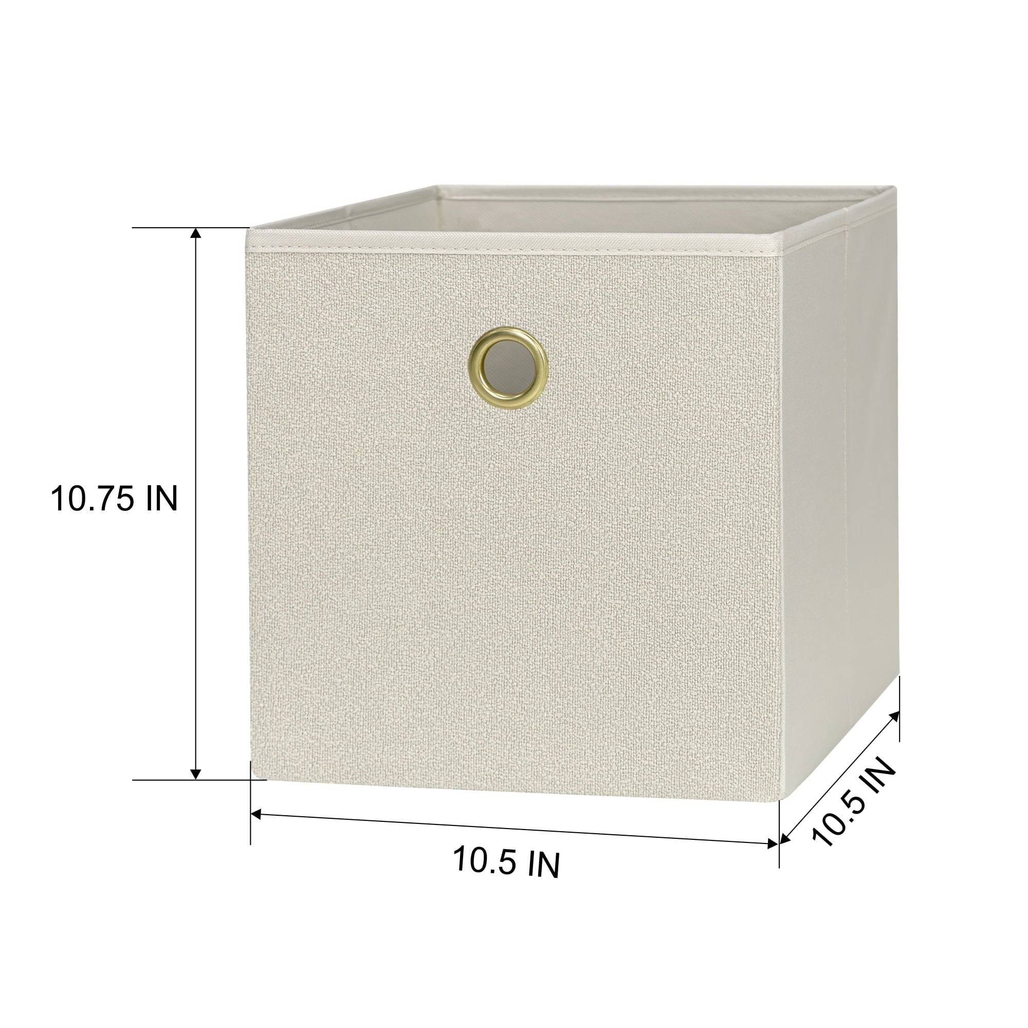 Collapsible Fabric Cube Storage Bins (10.5" x 10.5"), Blue Cove, 4 Pack