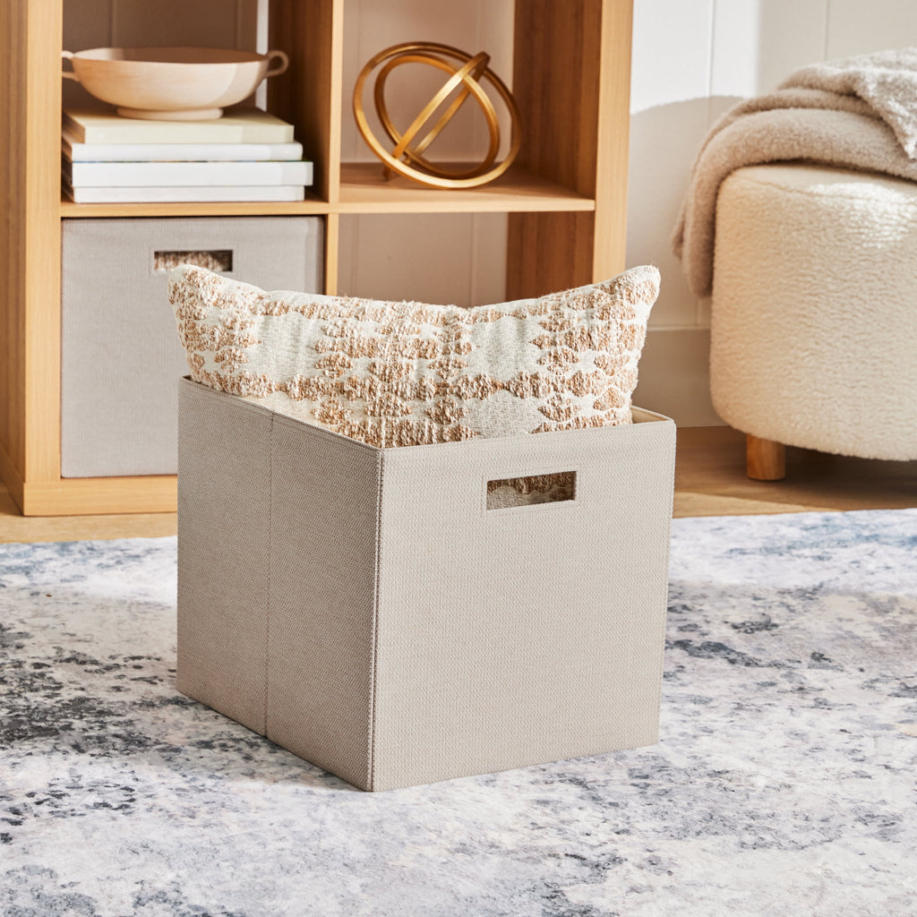 Better Homes &amp; Gardens Collapsible Fabric Cube Storage Bin, Vanilla