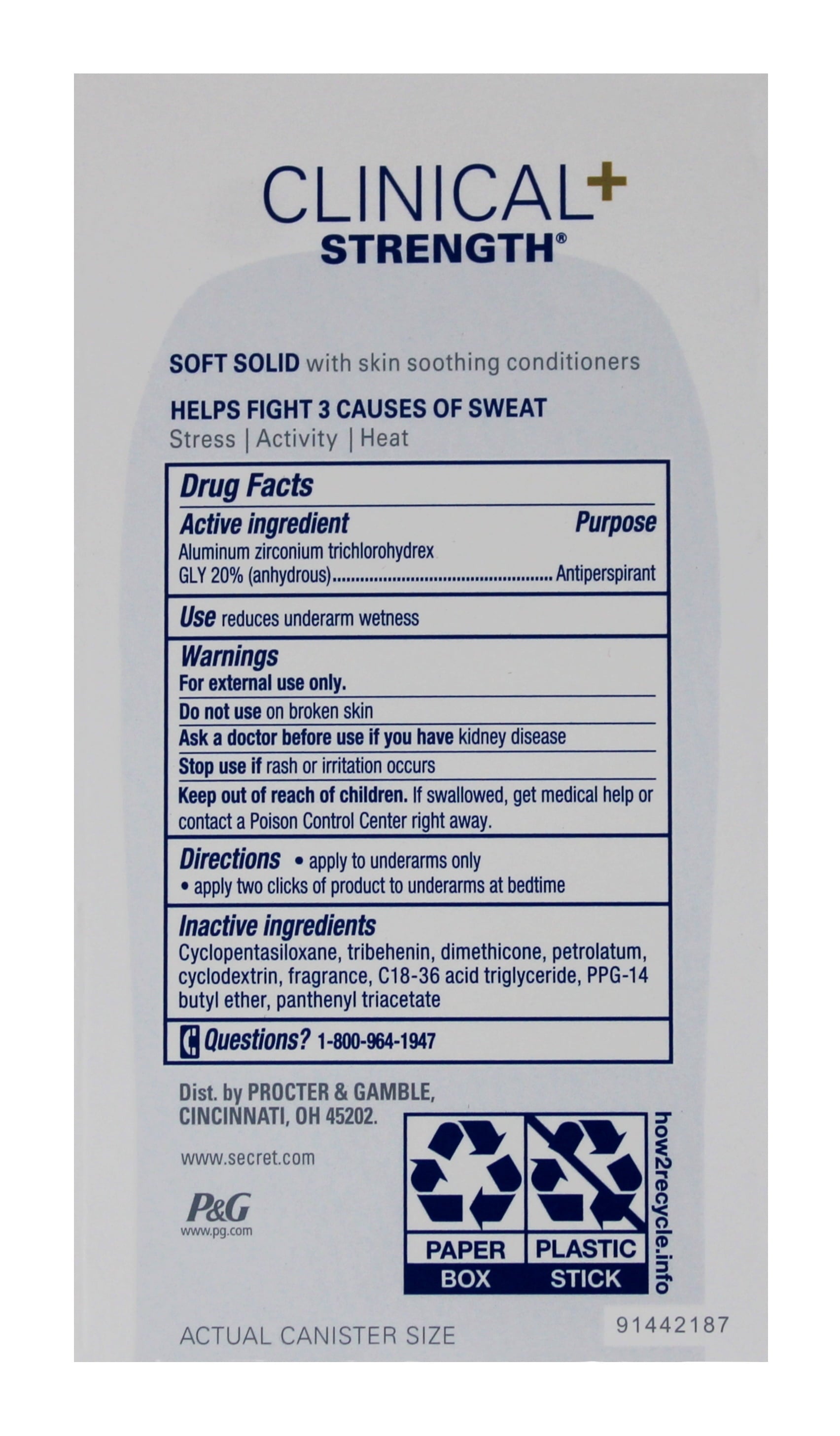 Clinical Strength Anti-Perspirant Deodorant Soft Solid, Light &amp; Fresh Scent 1.60 oz