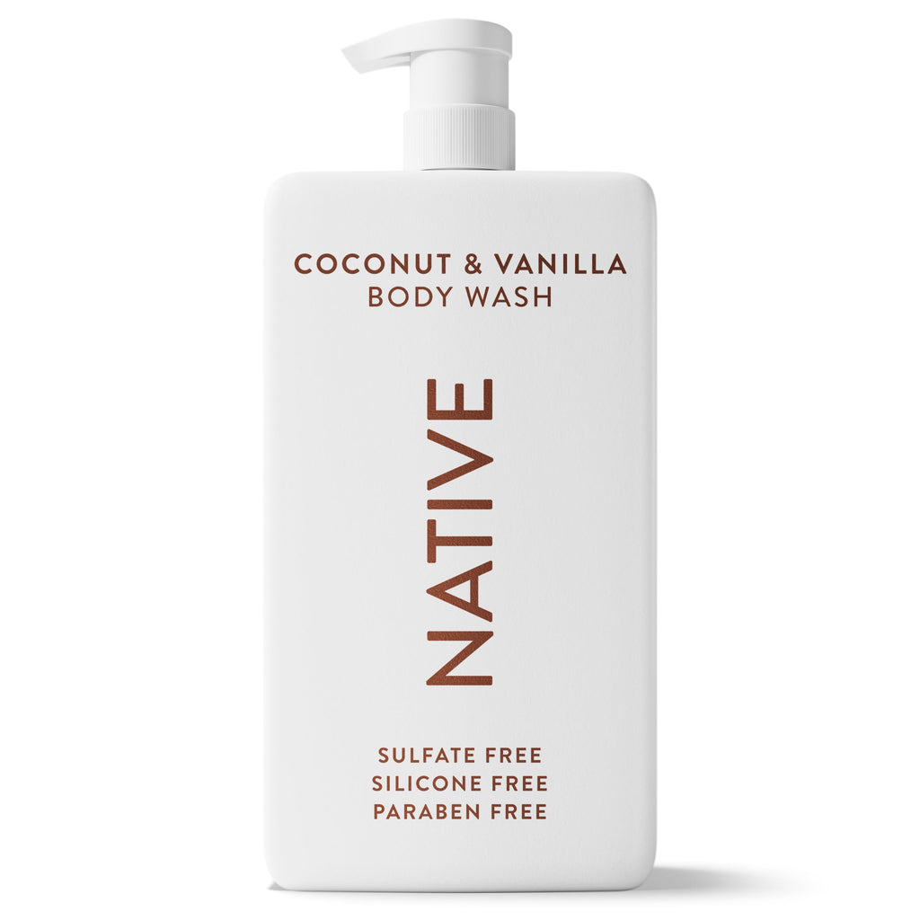 Body Wash, Coconut &amp; Vanilla, Sulfate Free, Naturally Derived Ingredients, 24hr Freshness, for Women &amp; Men, 36 fl oz