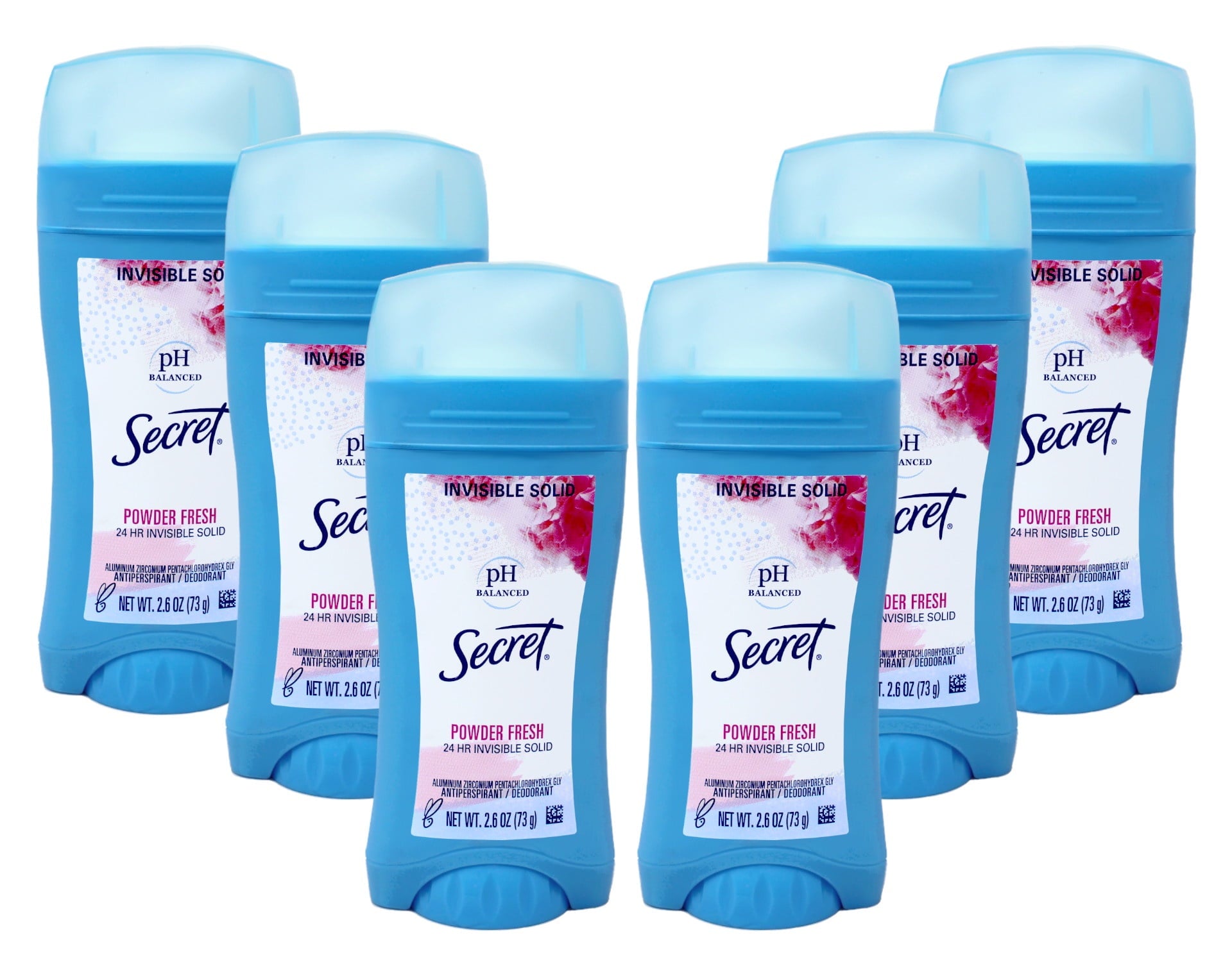 Invisible Solid Antiperspirant And Deodorant, Powder Fresh, 2.6 Ounce (Pack Of 6)
