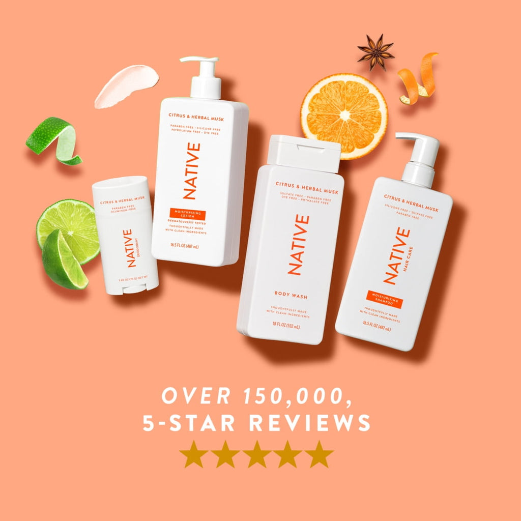 Body Wash, Citrus &amp; Herbal Musk, Sulfate Free, Naturally Derived Ingredients, 24hr Freshness, for Women &amp; Men, 18 fl oz