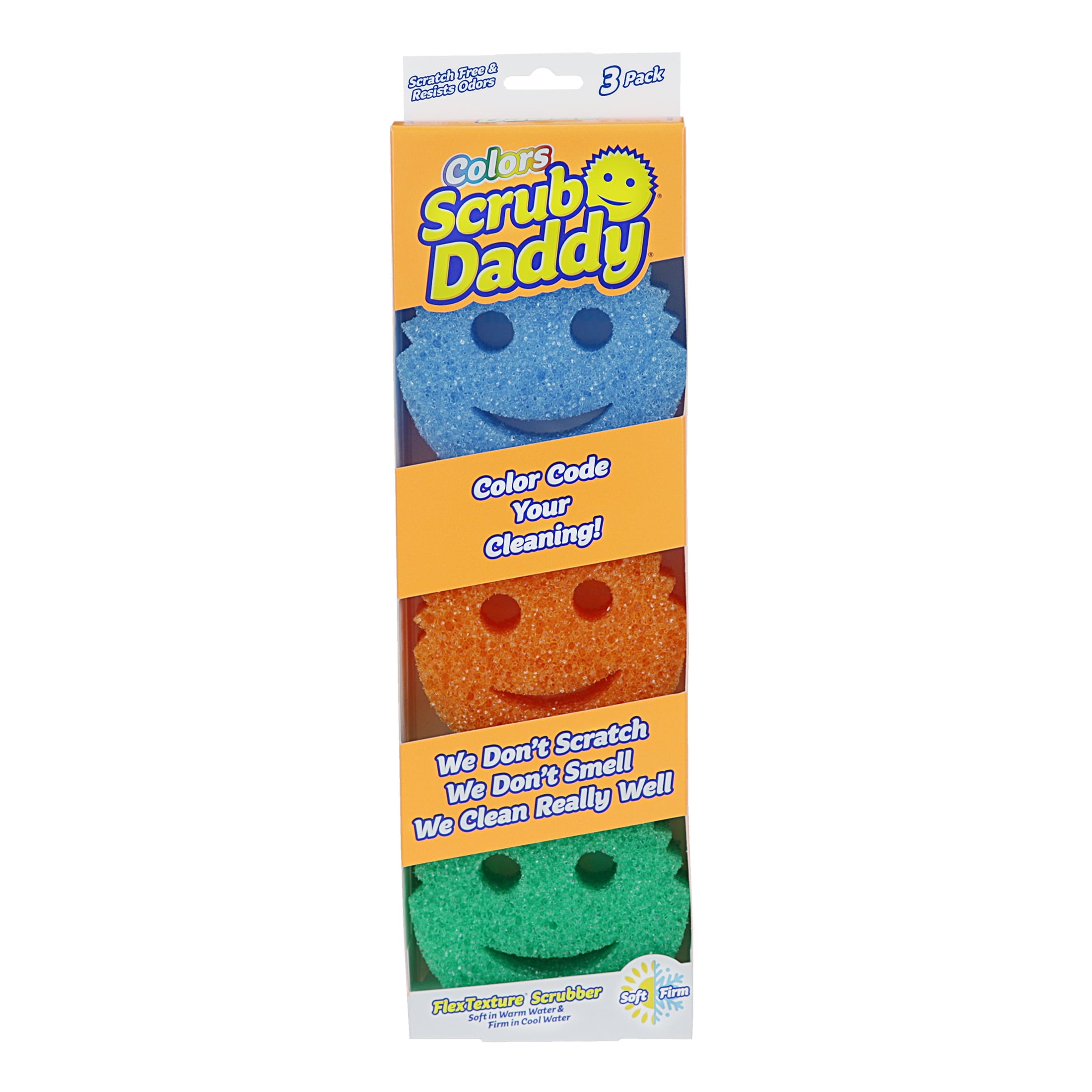 Colors Non-Scratch Cleaning Sponges, 3 Count