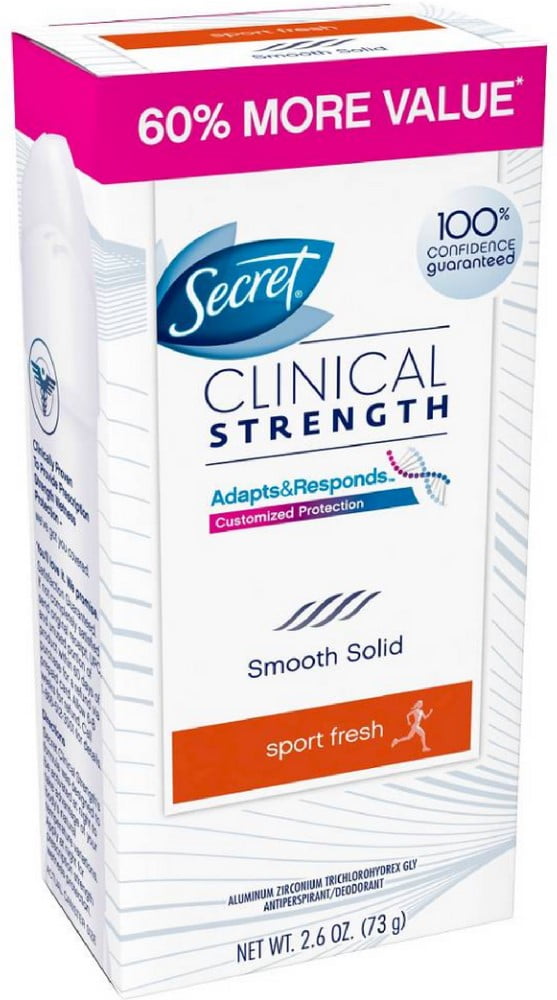 Clinical Strength Anti-Perspirant Deodorant Smooth Solid, Sport Fresh Scent 2.60 oz (Pack of 3)