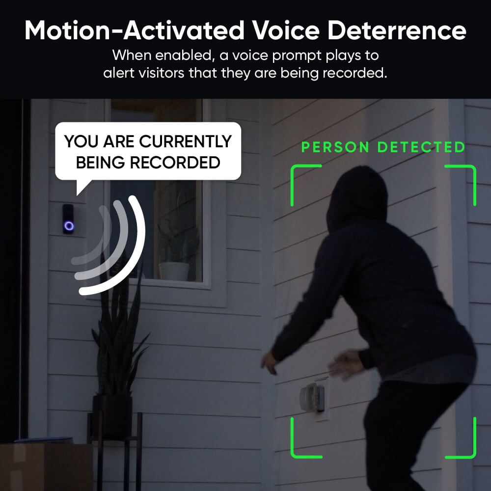 Wireless Duo Cam Video Doorbell, 2K Full HD Video, Wireless, Battery Powered, Chime Included, 2 Cameras