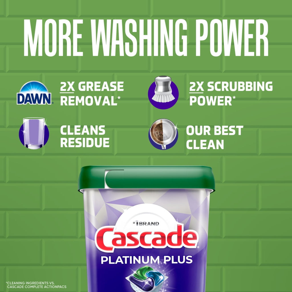 Platinum Plus Dishwasher Pods, Dishwasher Detergent, Dish Detergent Soap, Fresh, 19 Count