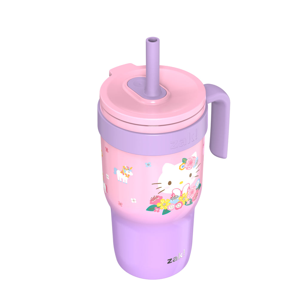 18oz Stitch Kids Straw Handle Tumbler