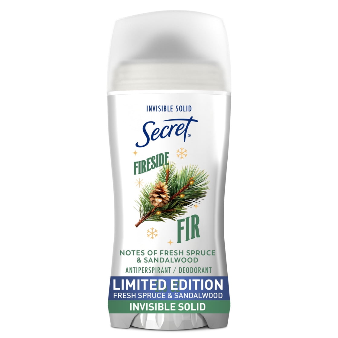Fresh Invisible Solid Antiperspirant and Deodorant For Women, Fireside Fir, 2.6 oz