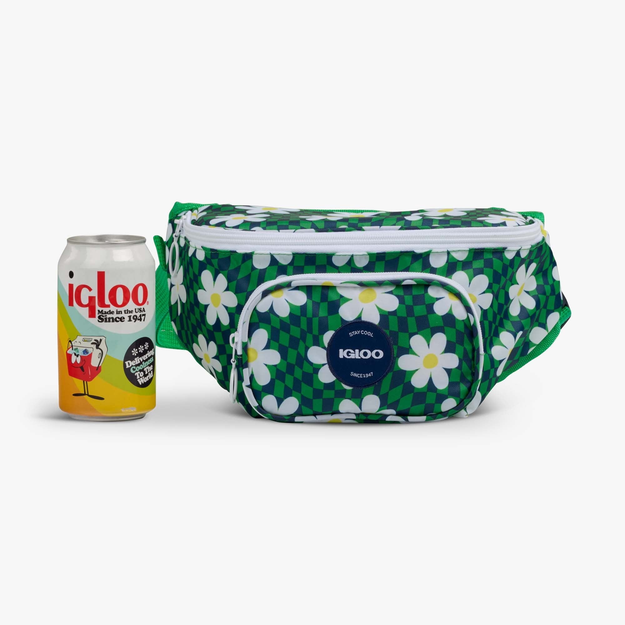 3 Can Capacity Retro Fanny Pack Cooler Bag, Lilac Purple