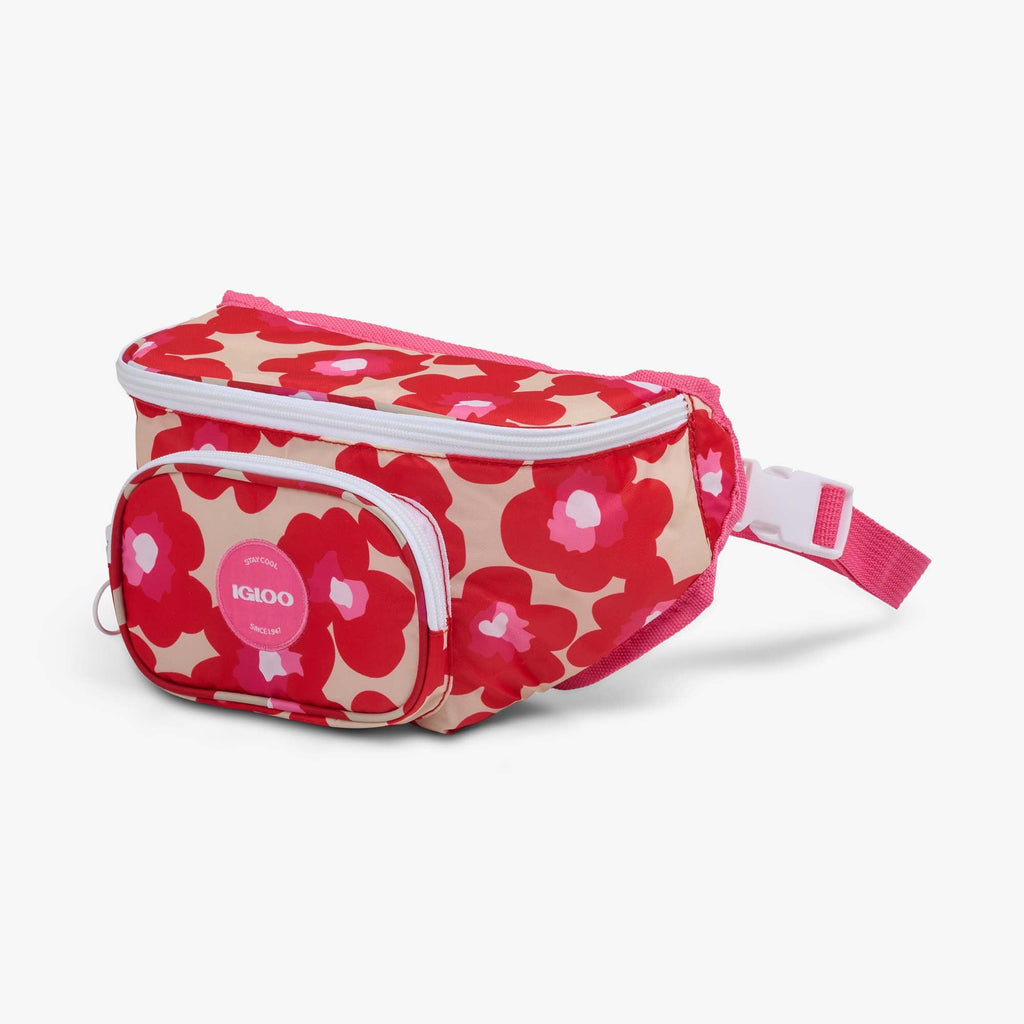 3 Can Capacity Retro Fanny Pack Cooler Bag, Lilac Purple