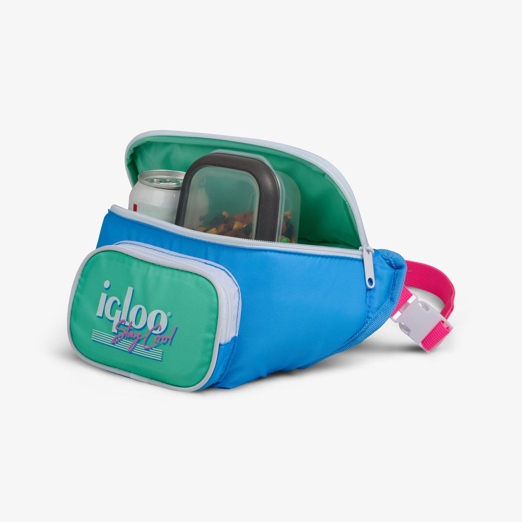 3 Can Capacity Retro Fanny Pack Cooler Bag, Lilac Purple