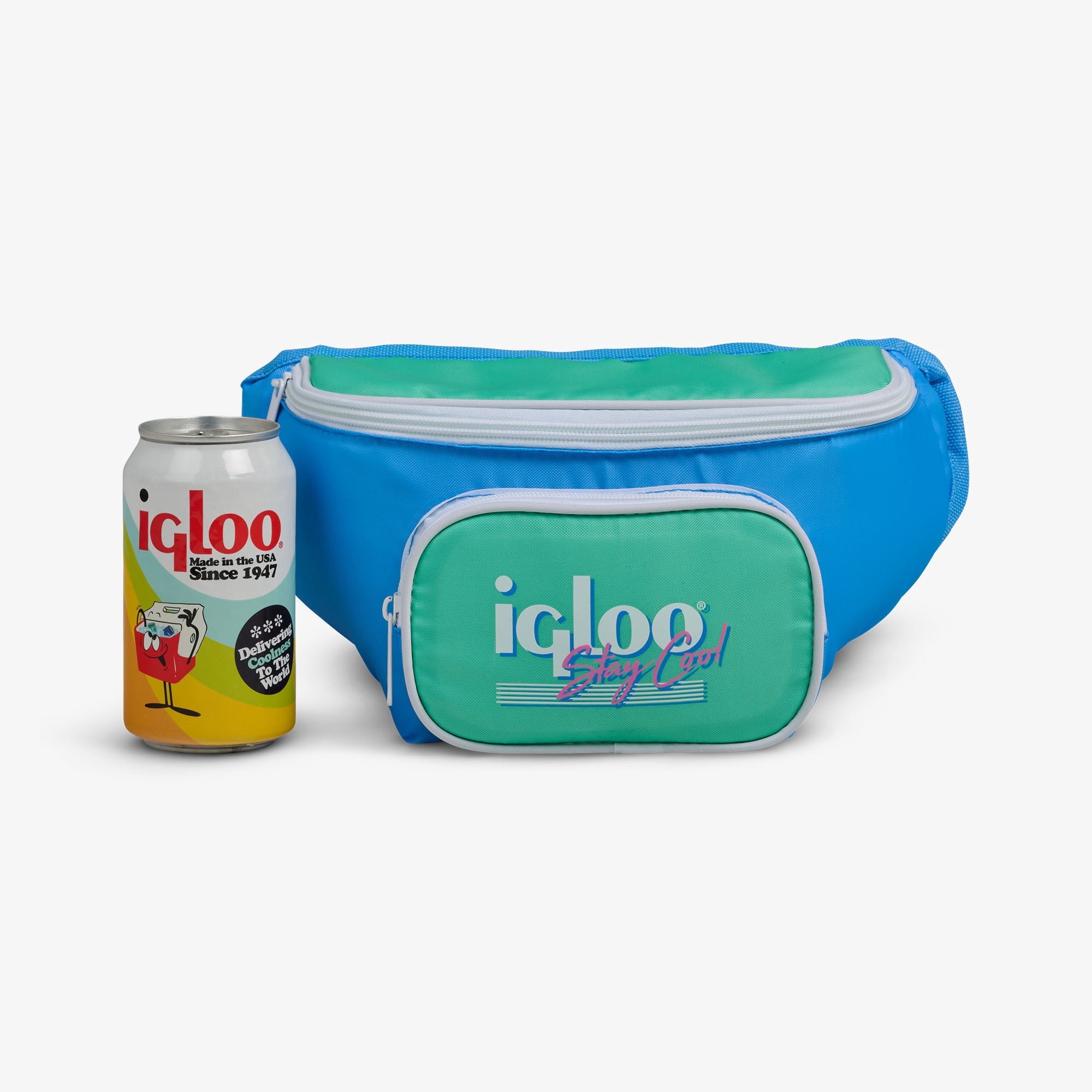 3 Can Capacity Retro Fanny Pack Cooler Bag, Lilac Purple