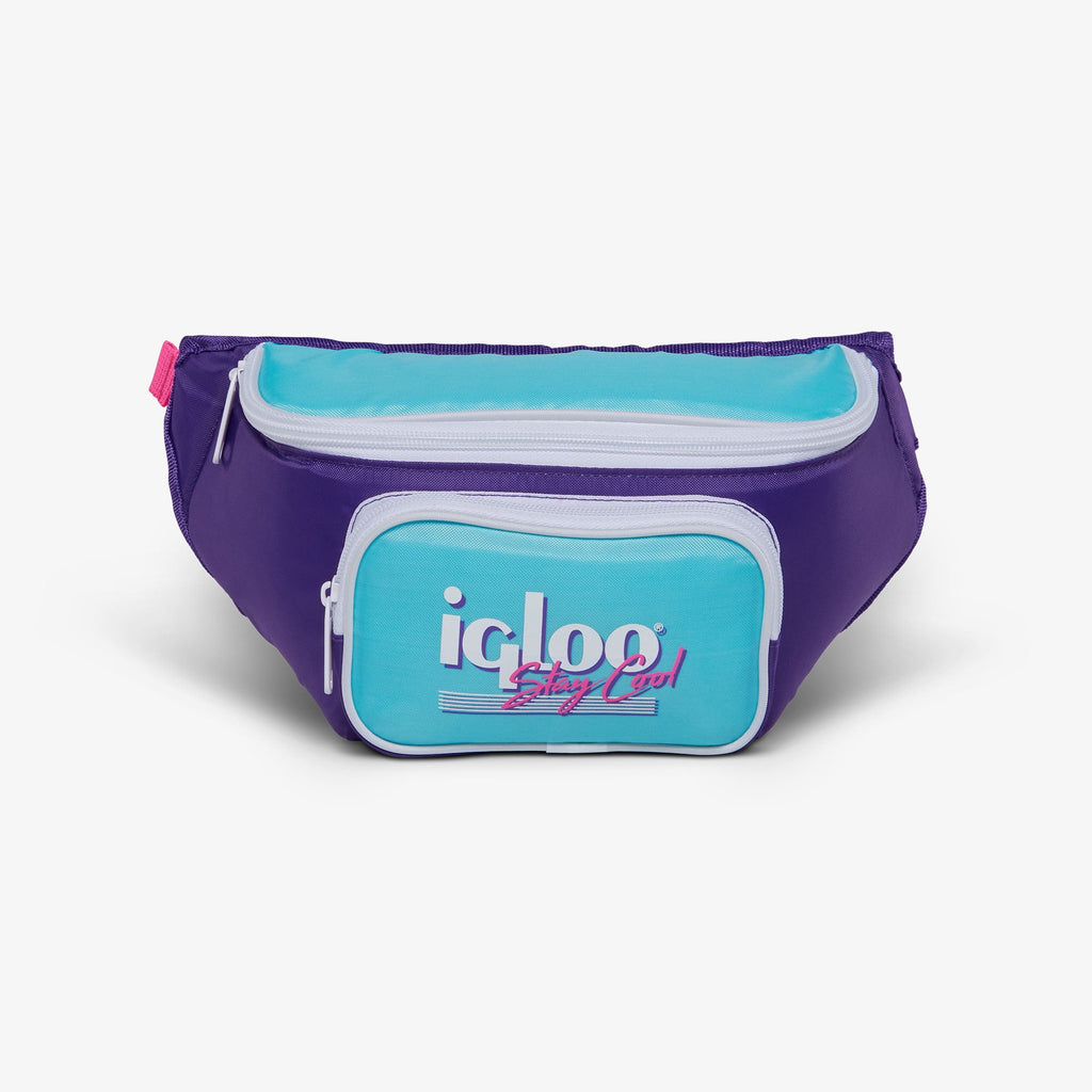 3 Can Capacity Retro Fanny Pack Cooler Bag, Lilac Purple